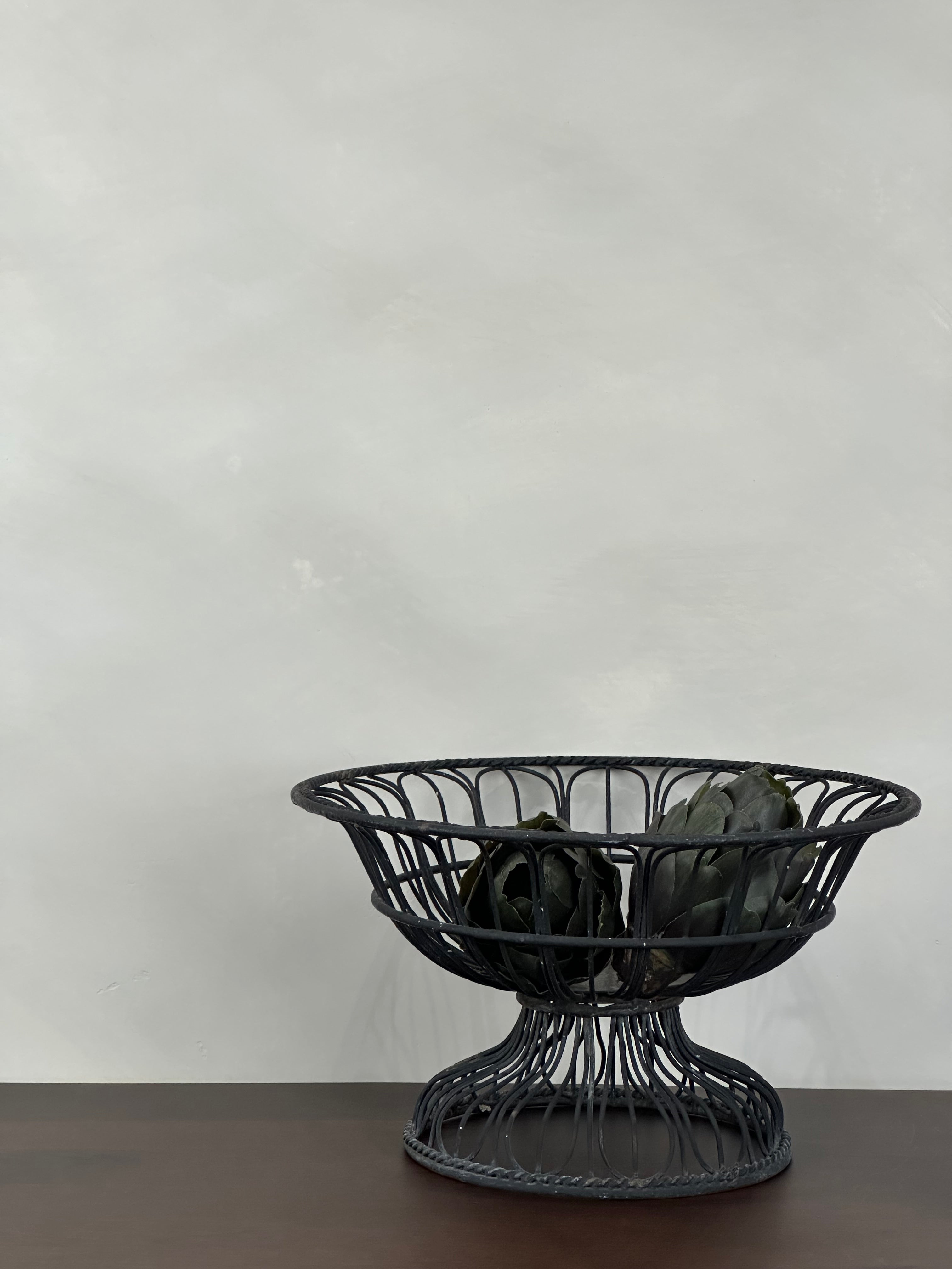 PEDESTAL METAL BOWL - LARGE
