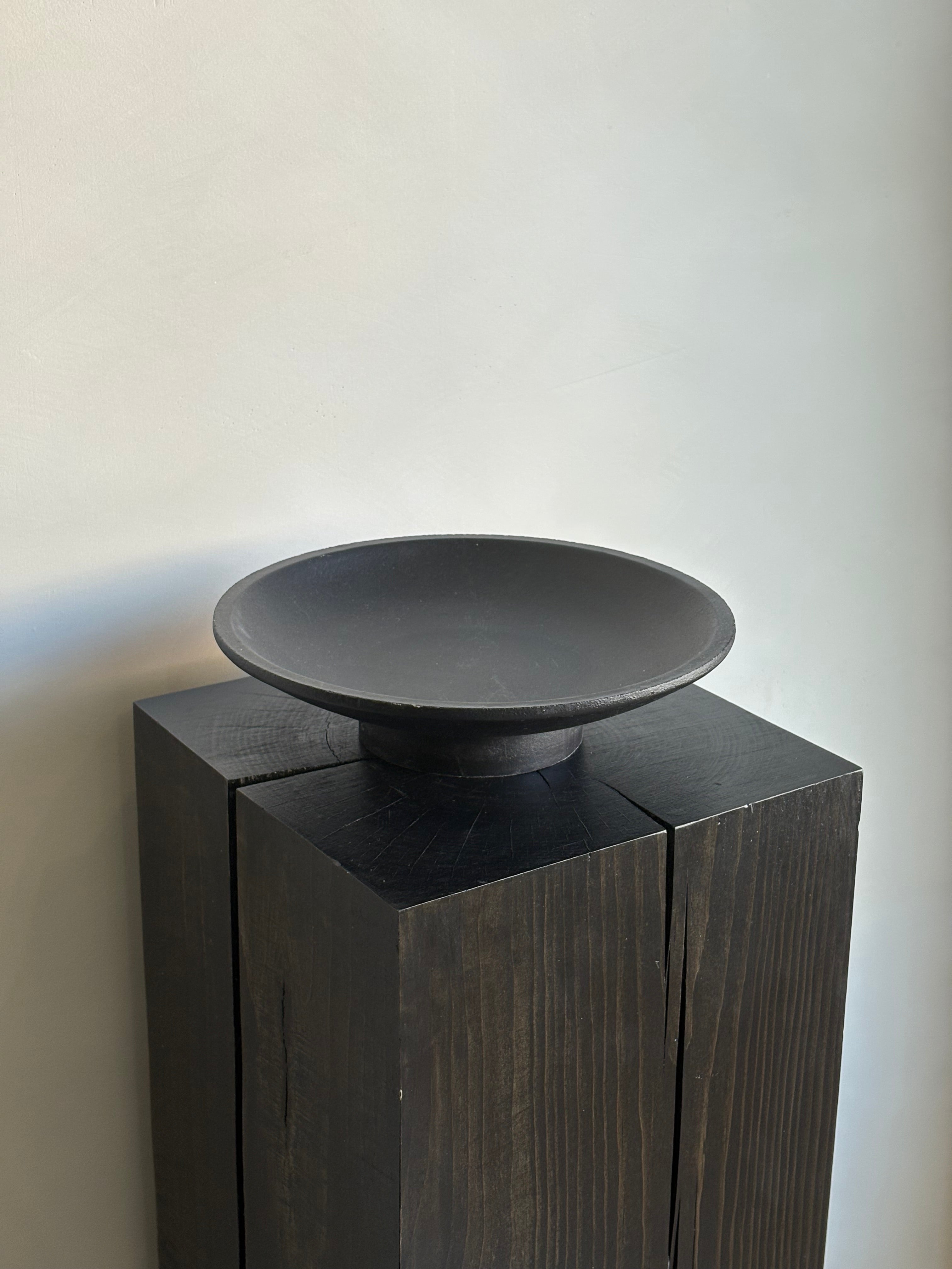 BLACK PEDESTAL BOWL