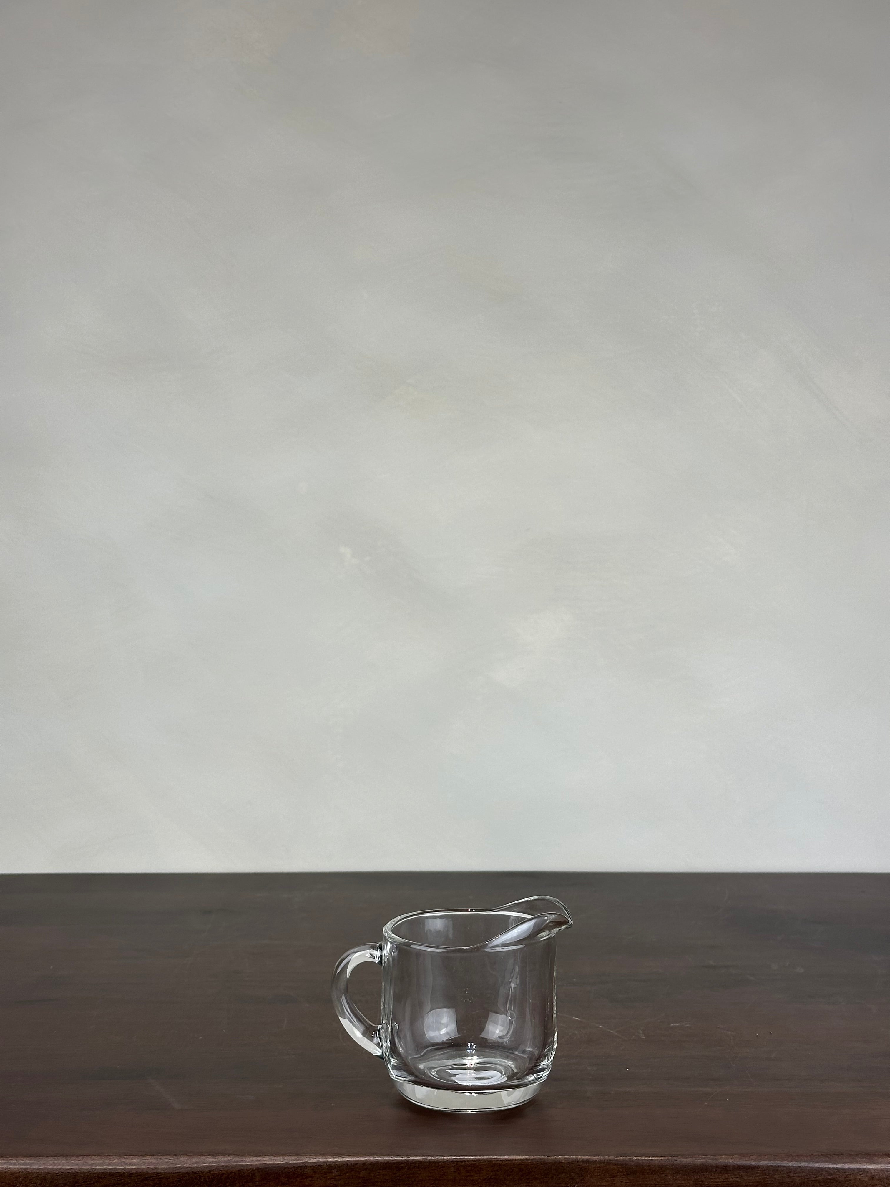 SMALL GLASS MILK PITCHER