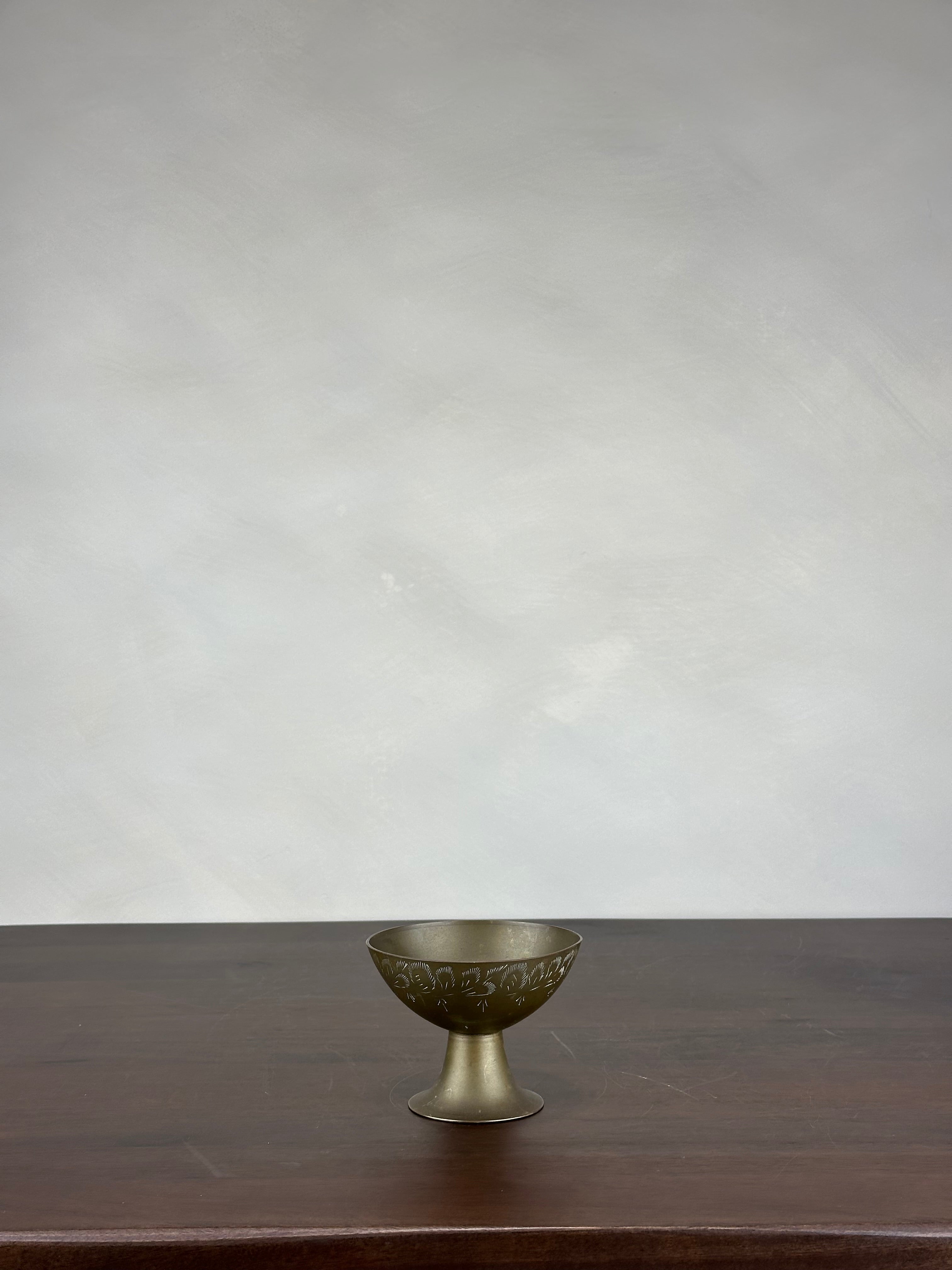 BRASS PEDESTAL BOWL
