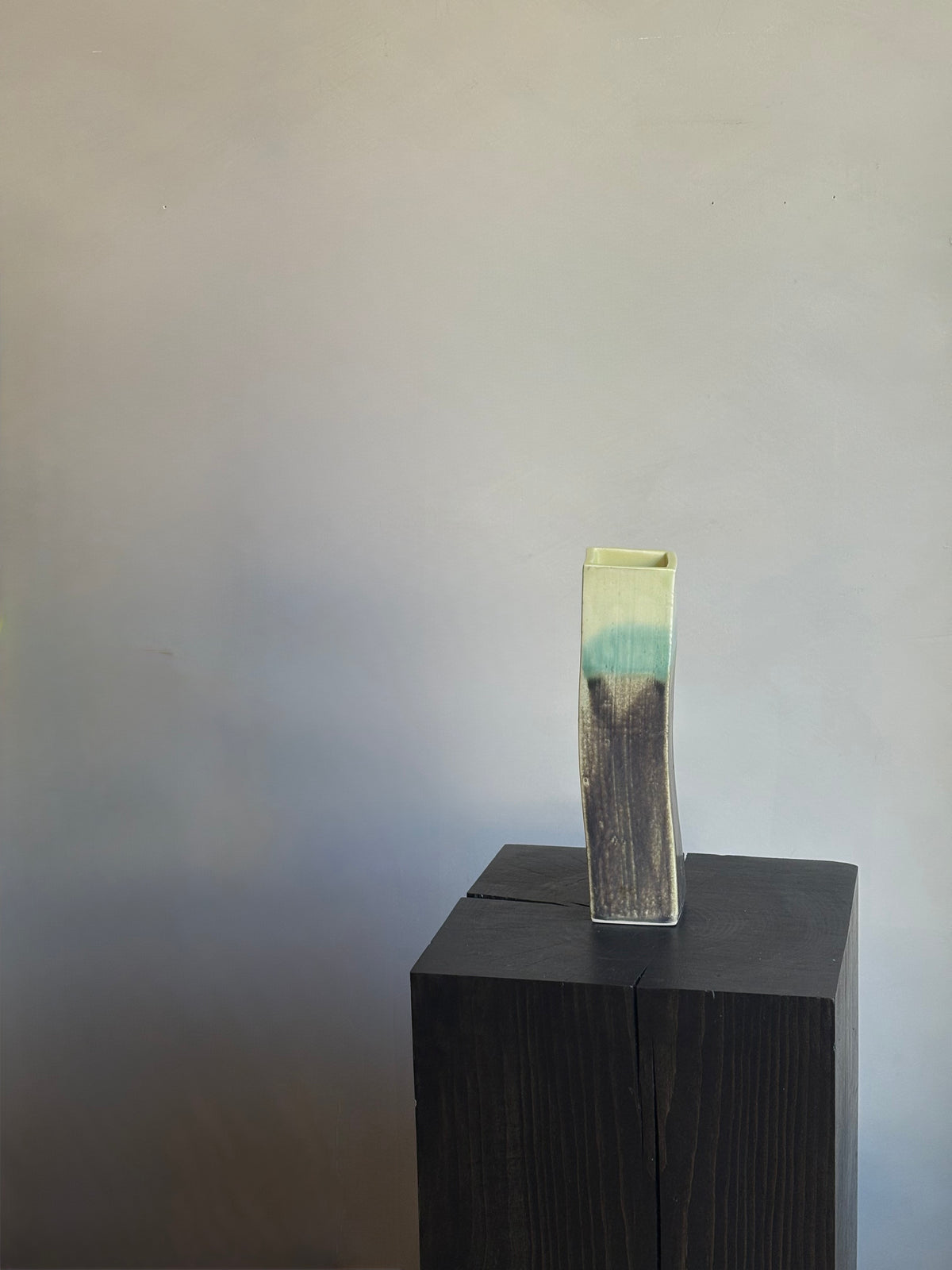 MULTI-TONED RECTANGULAR VASE