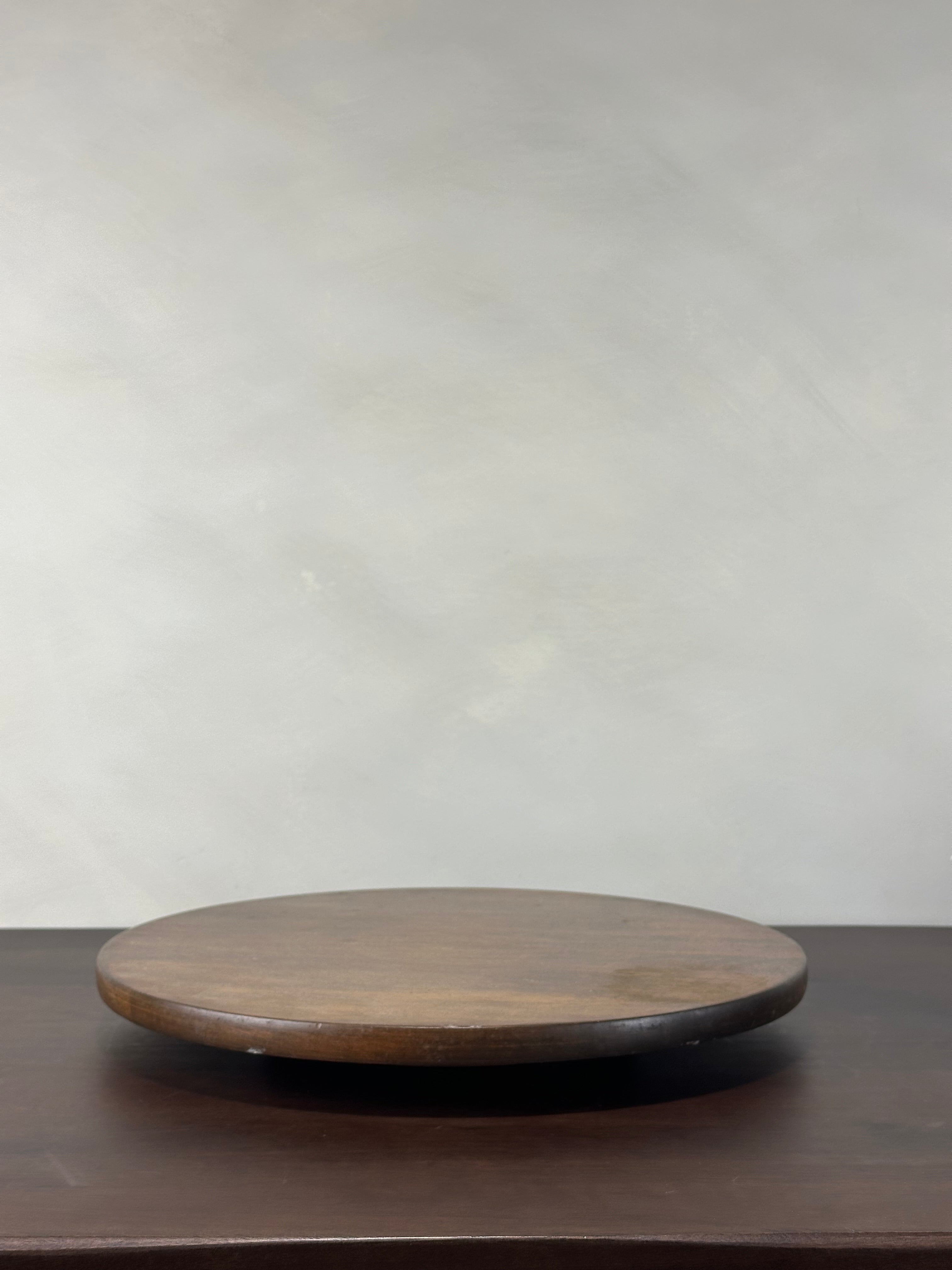 Wooden Round Rotating Tray