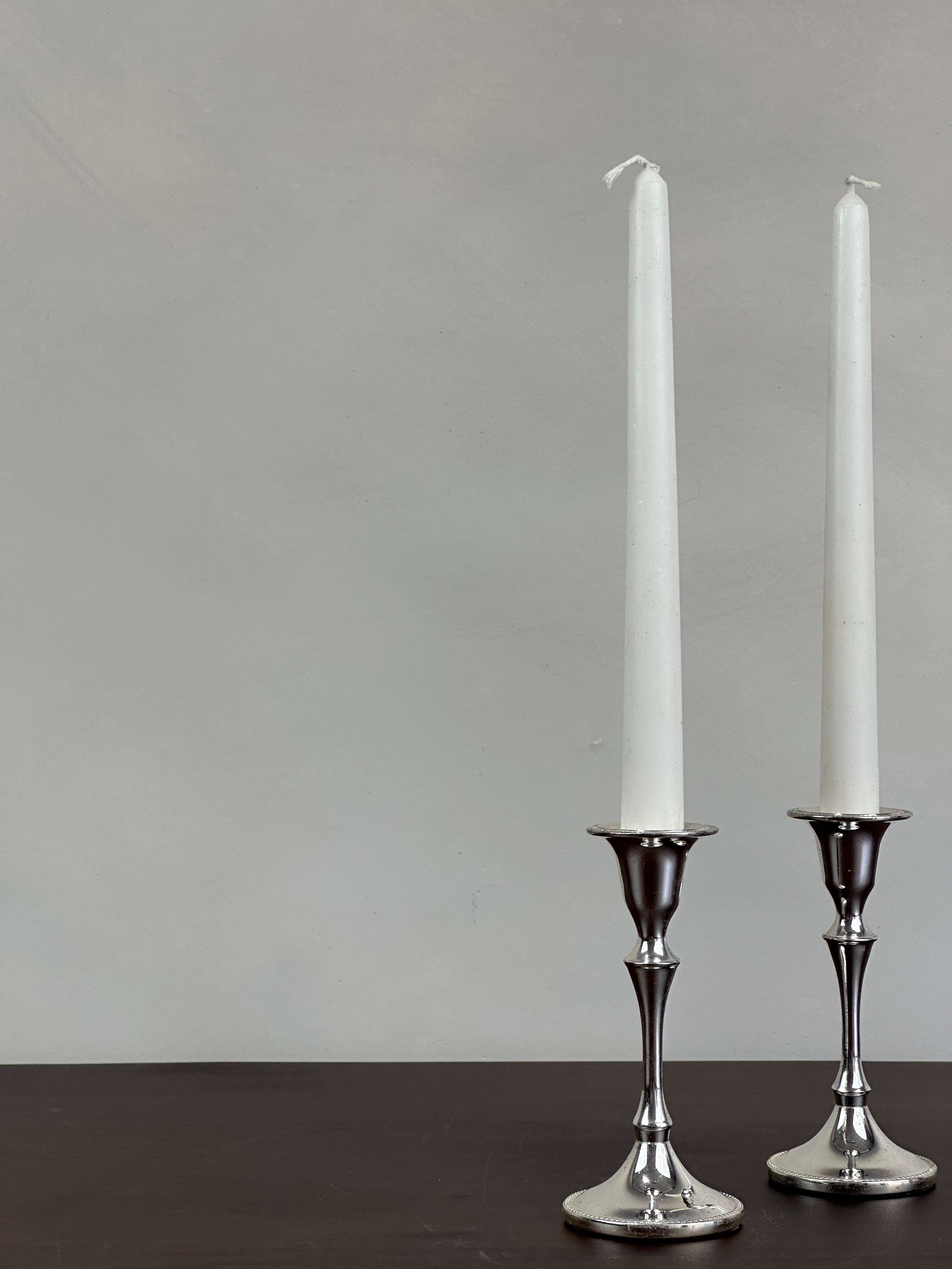 SMALL CHROME CANDLESTICK