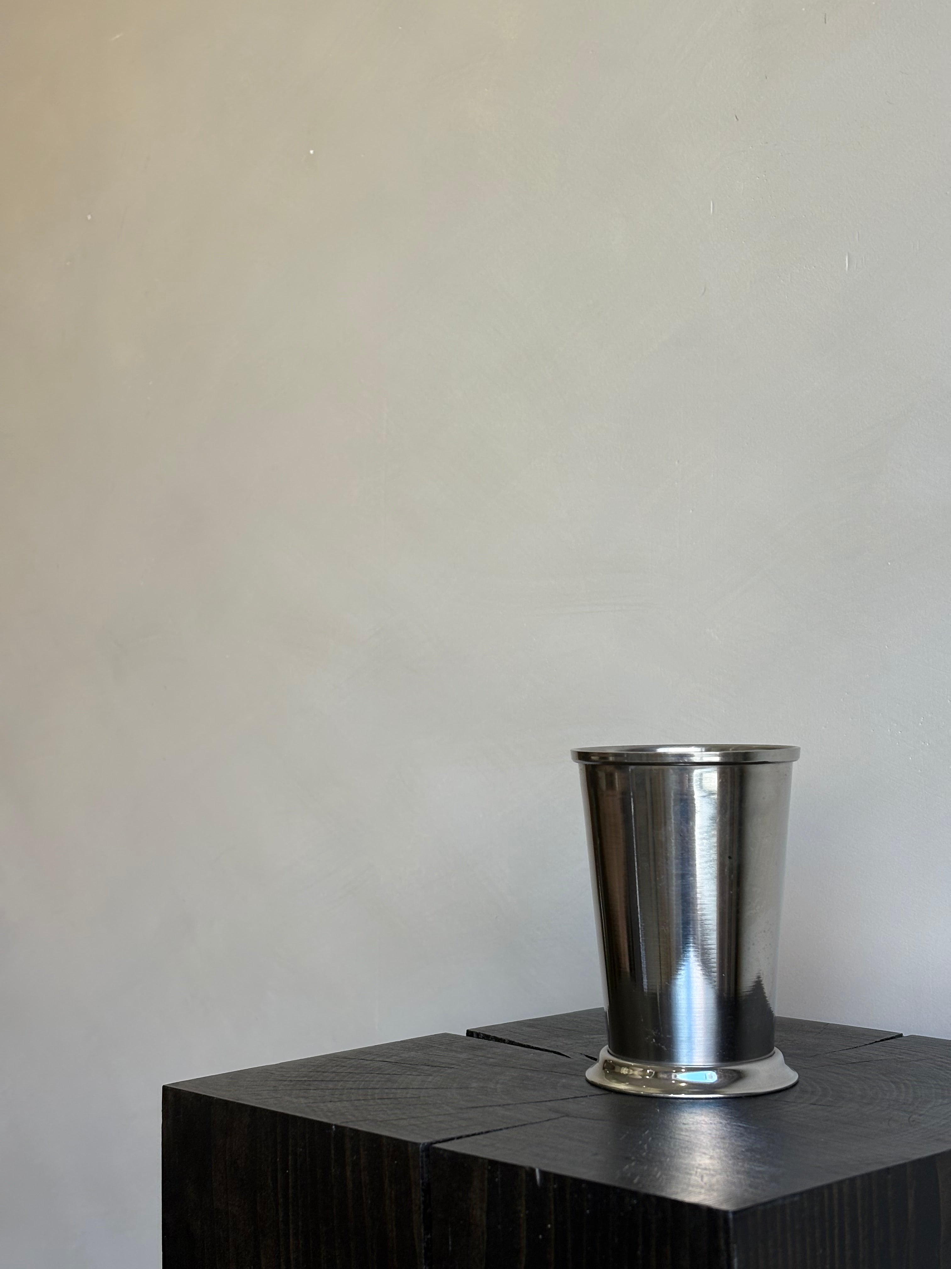 TALL CHROME VASE
