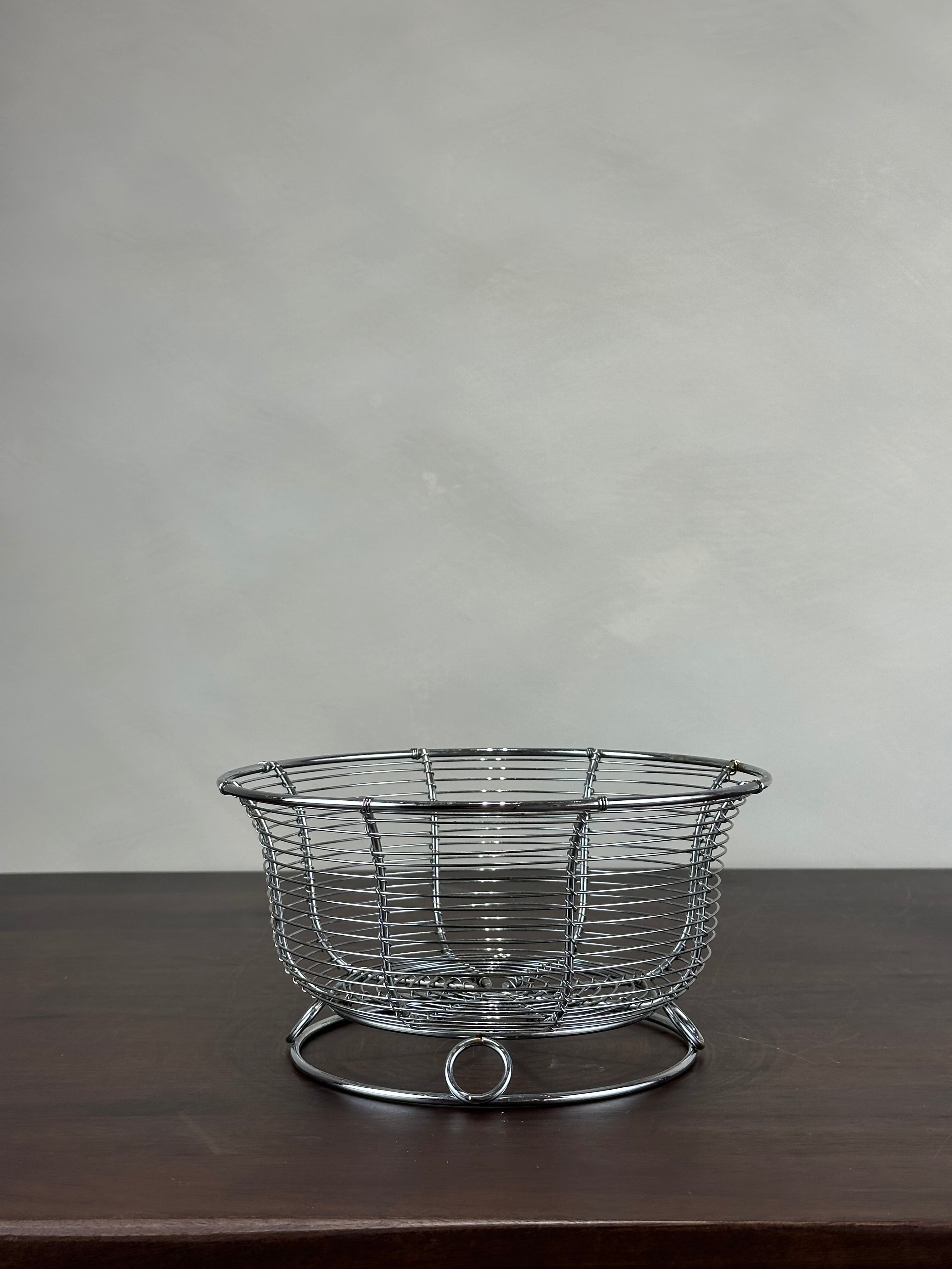 CHROME FRUIT BOWL