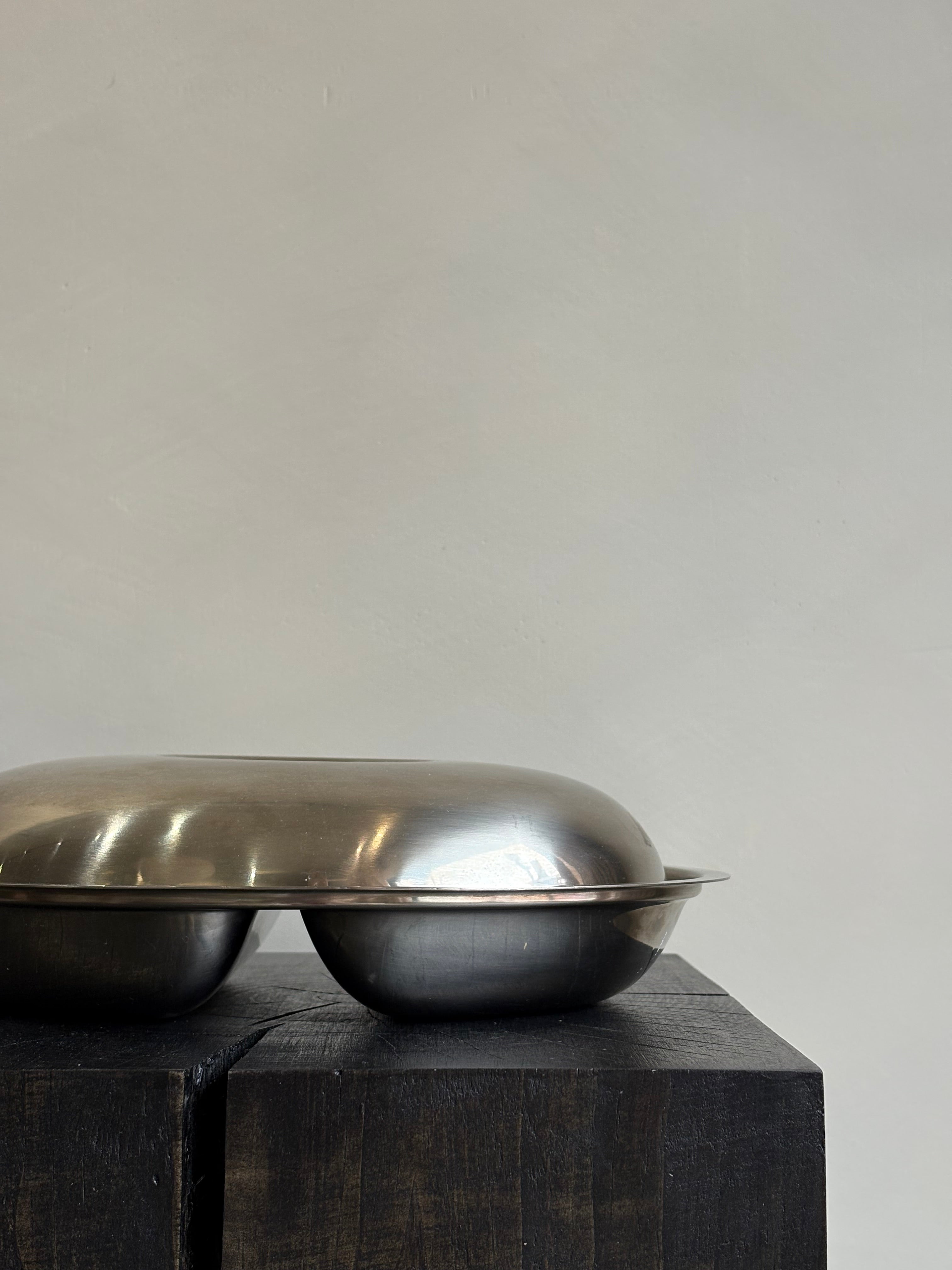 TWO CHAMBER EUROPEAN SERVING DISH