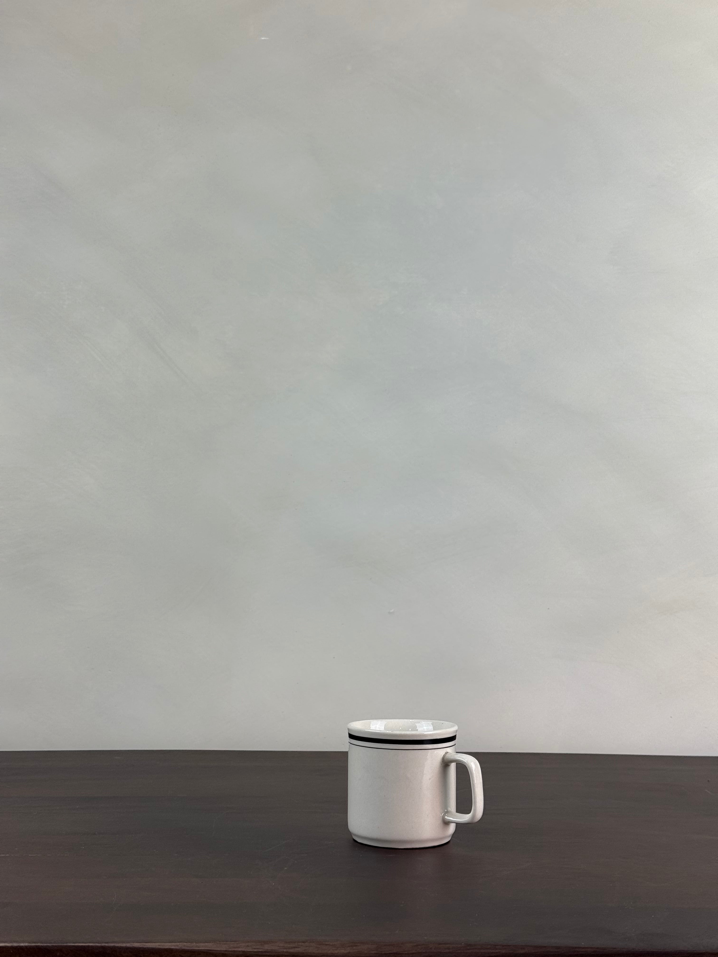 BLACK AND WHITE STRIPED MUG