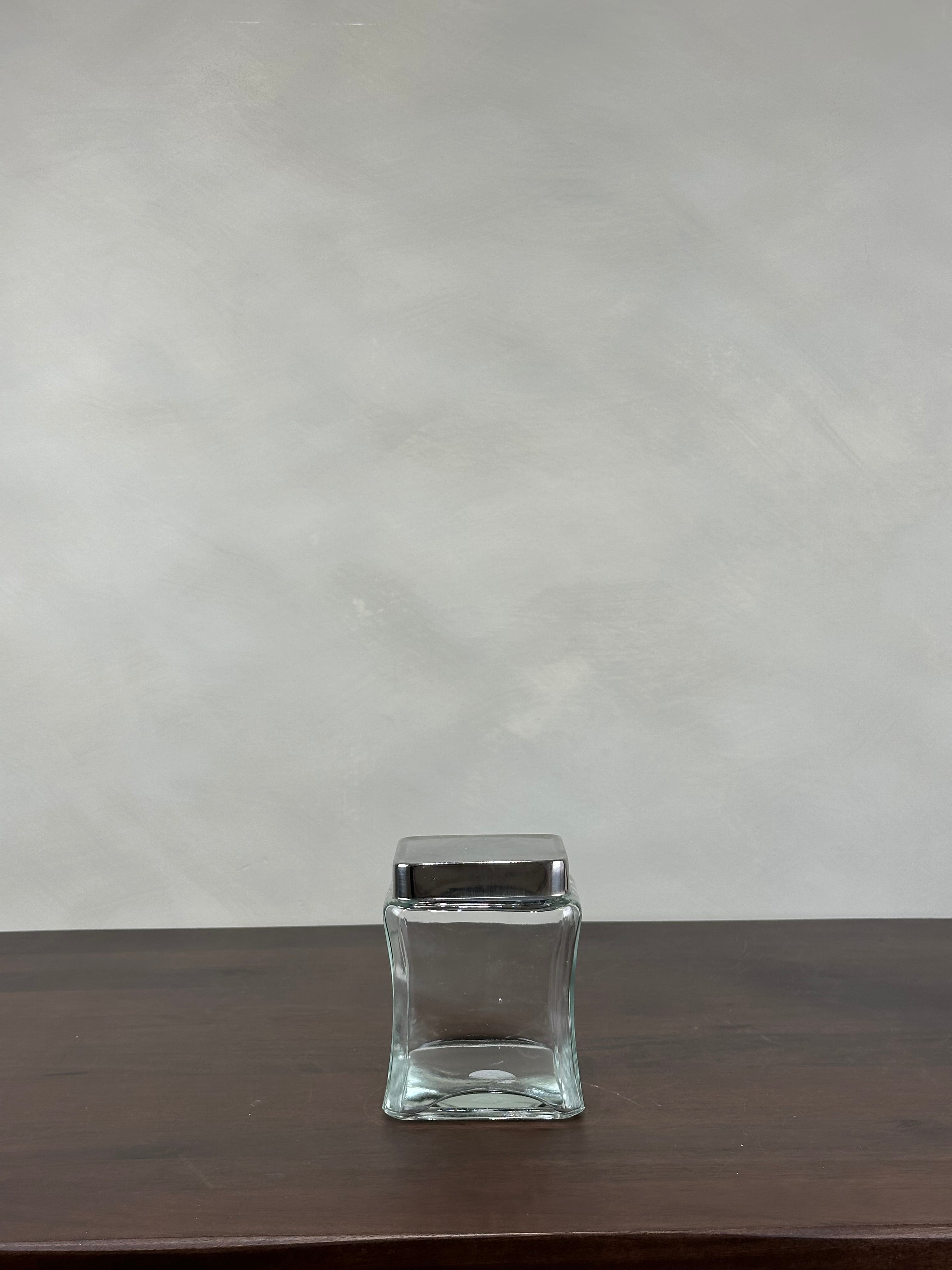 SQUARE GLASS JAR - SMALL