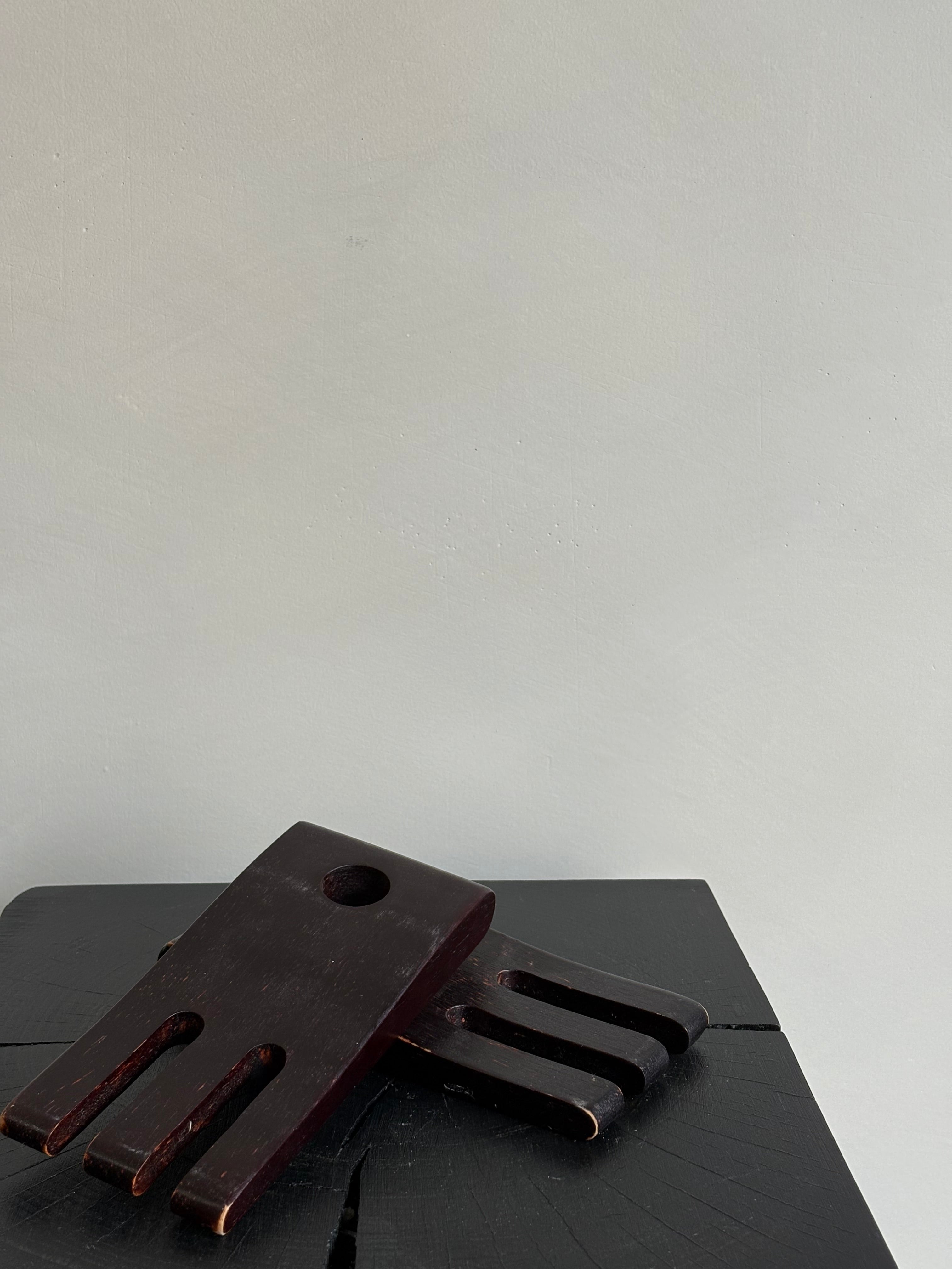 WOODEN SALAD TONGS