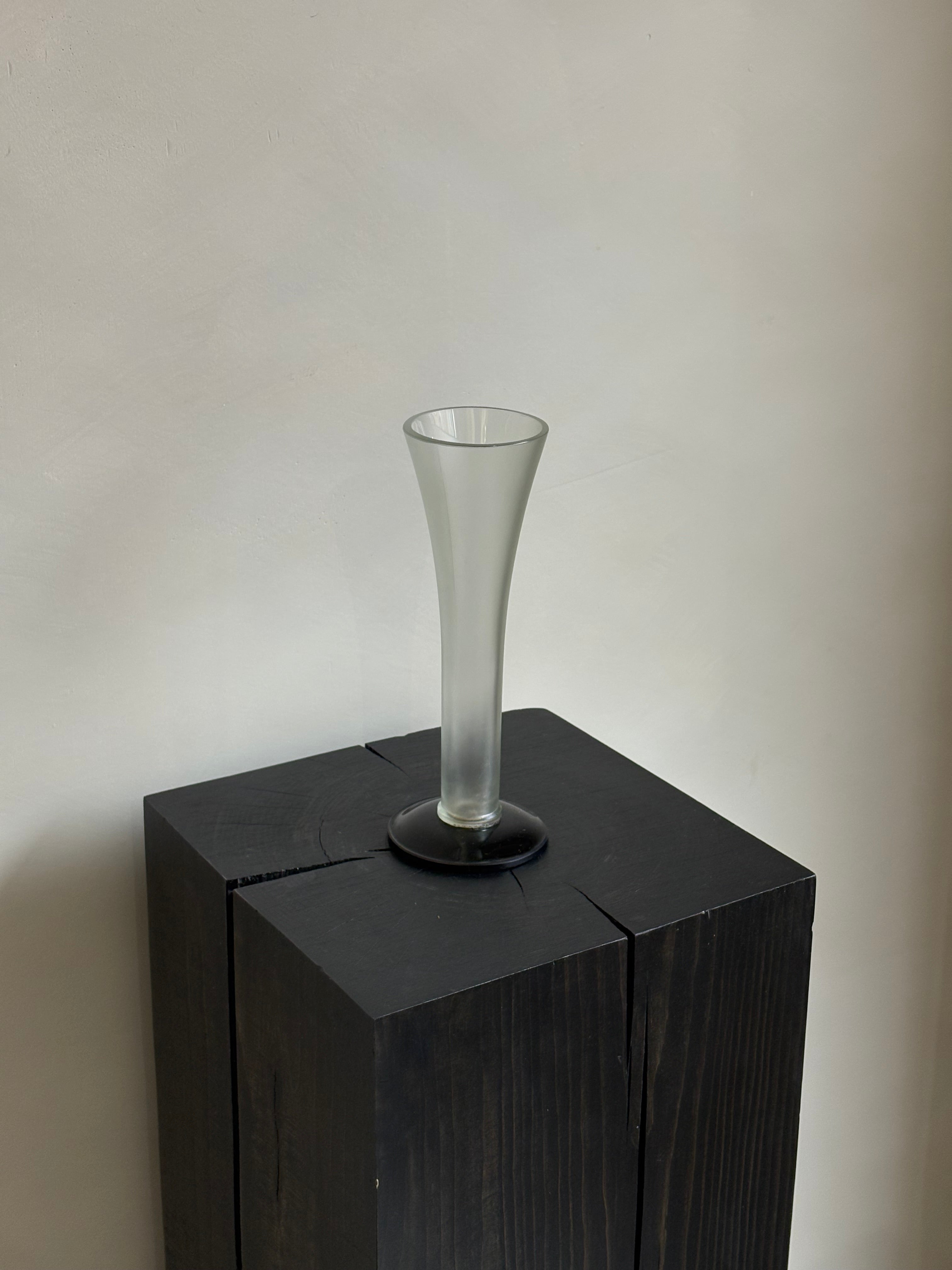 FROSTED FLUTE VASE