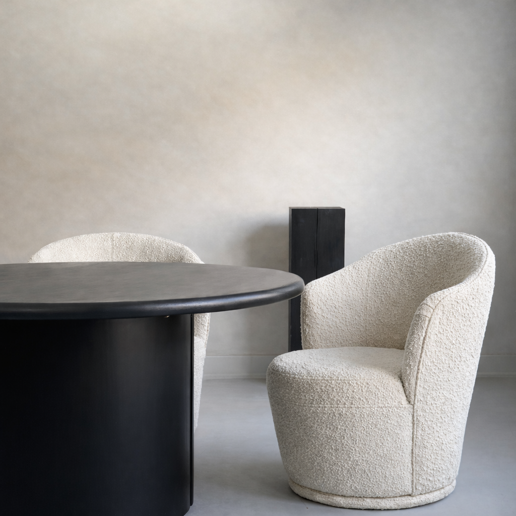 BOUCLE SWIVEL CHAIR