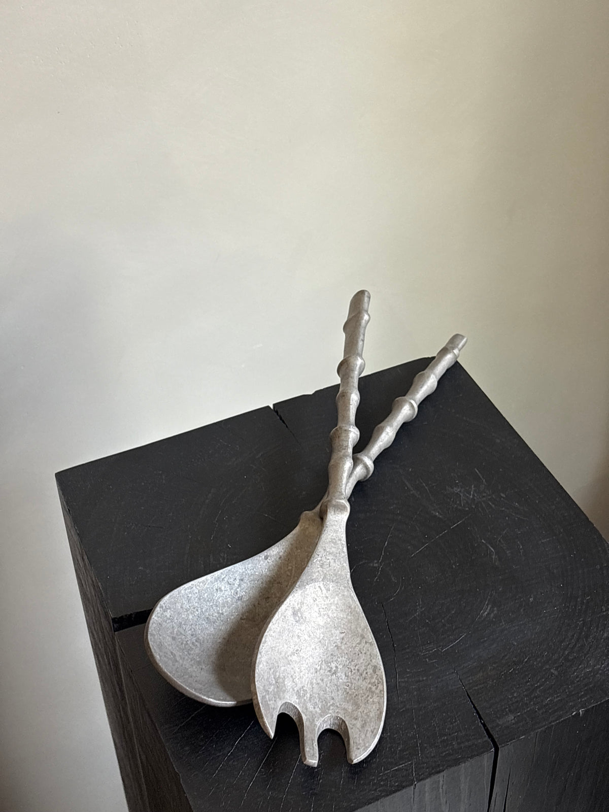 VINTAGE CAST ALUMINUM SALAD SERVERS