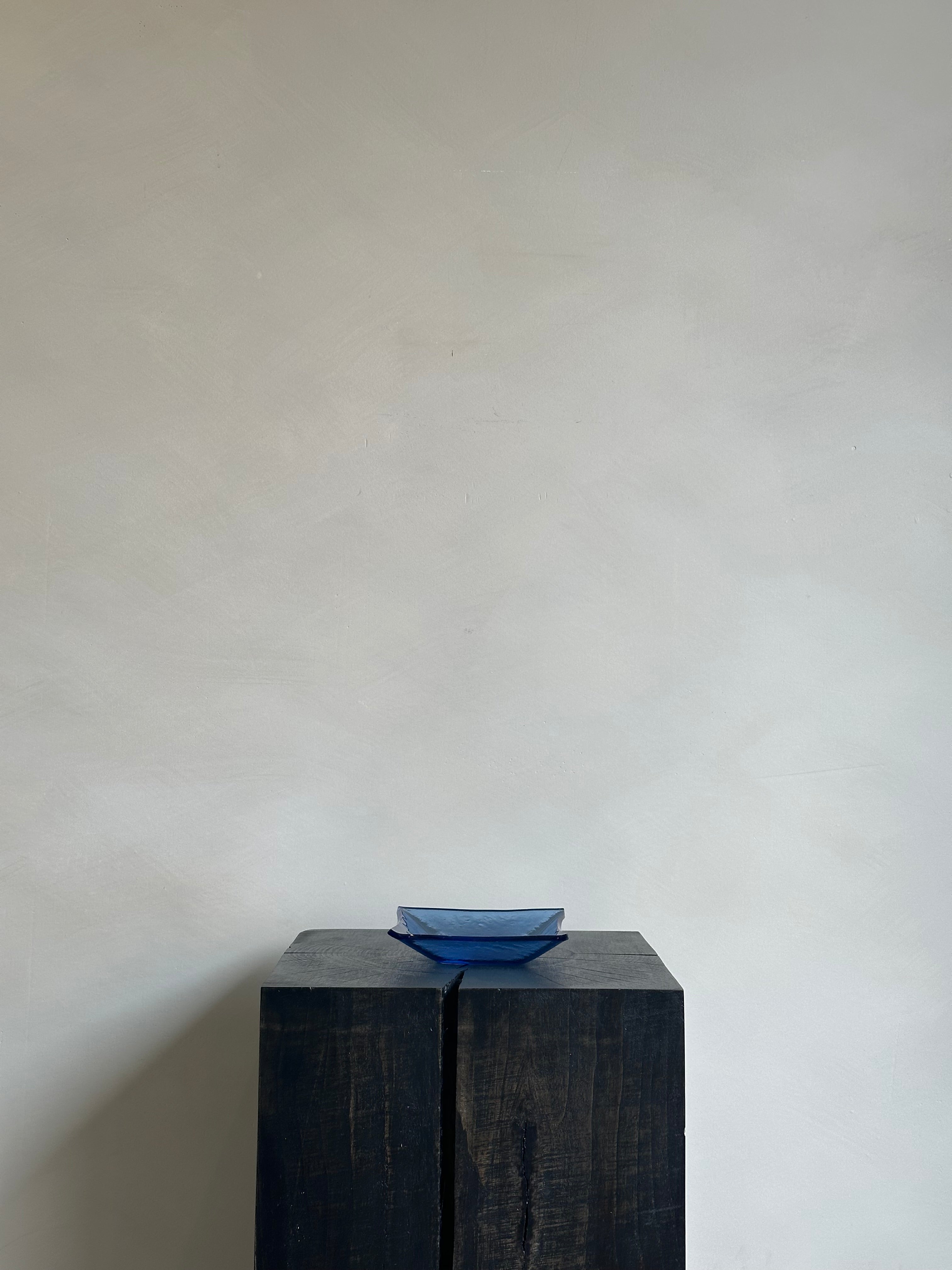 BLUE GLASS DISH