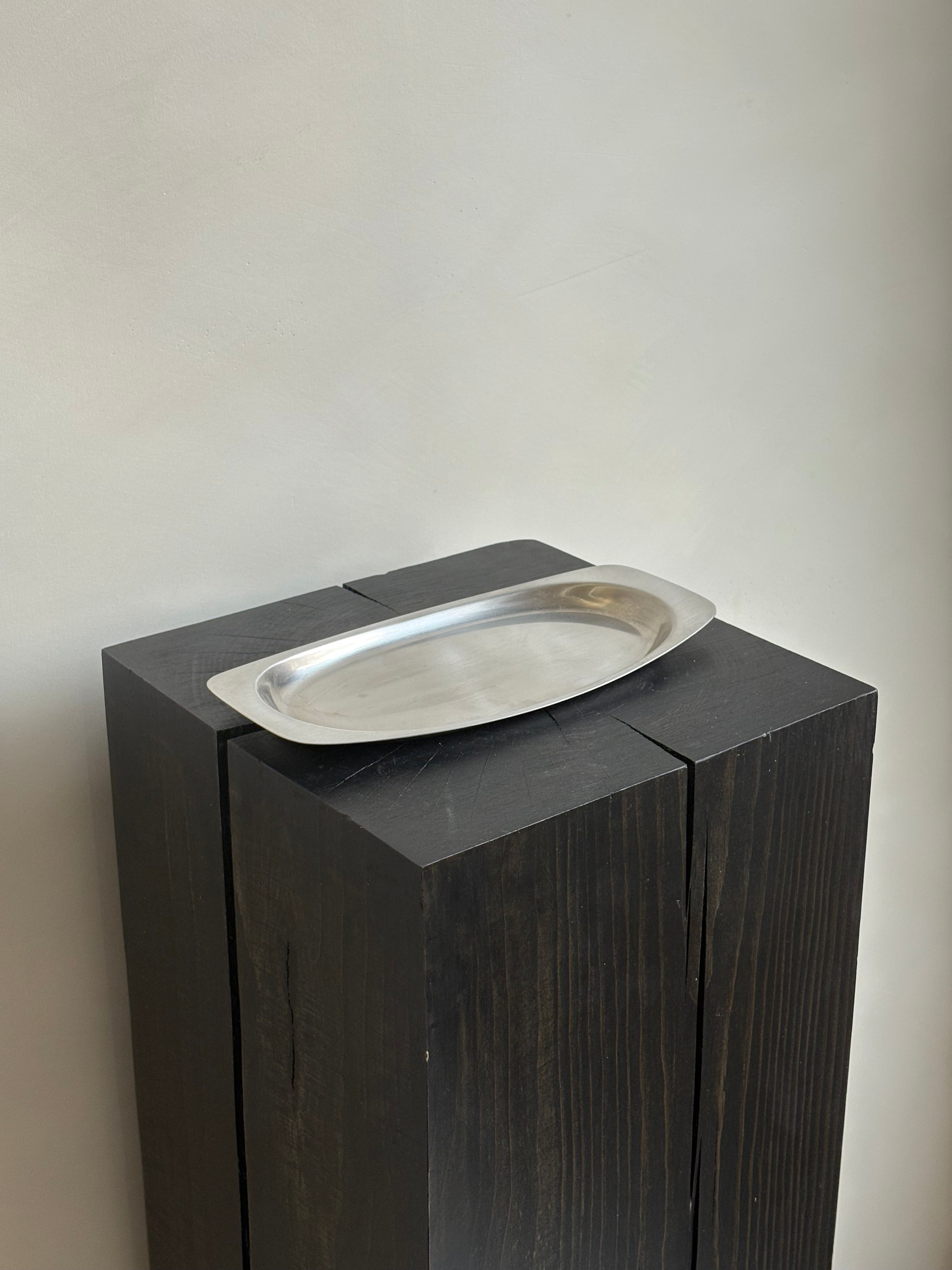 SMALL STAINLESS STEEL SERVING TRAY