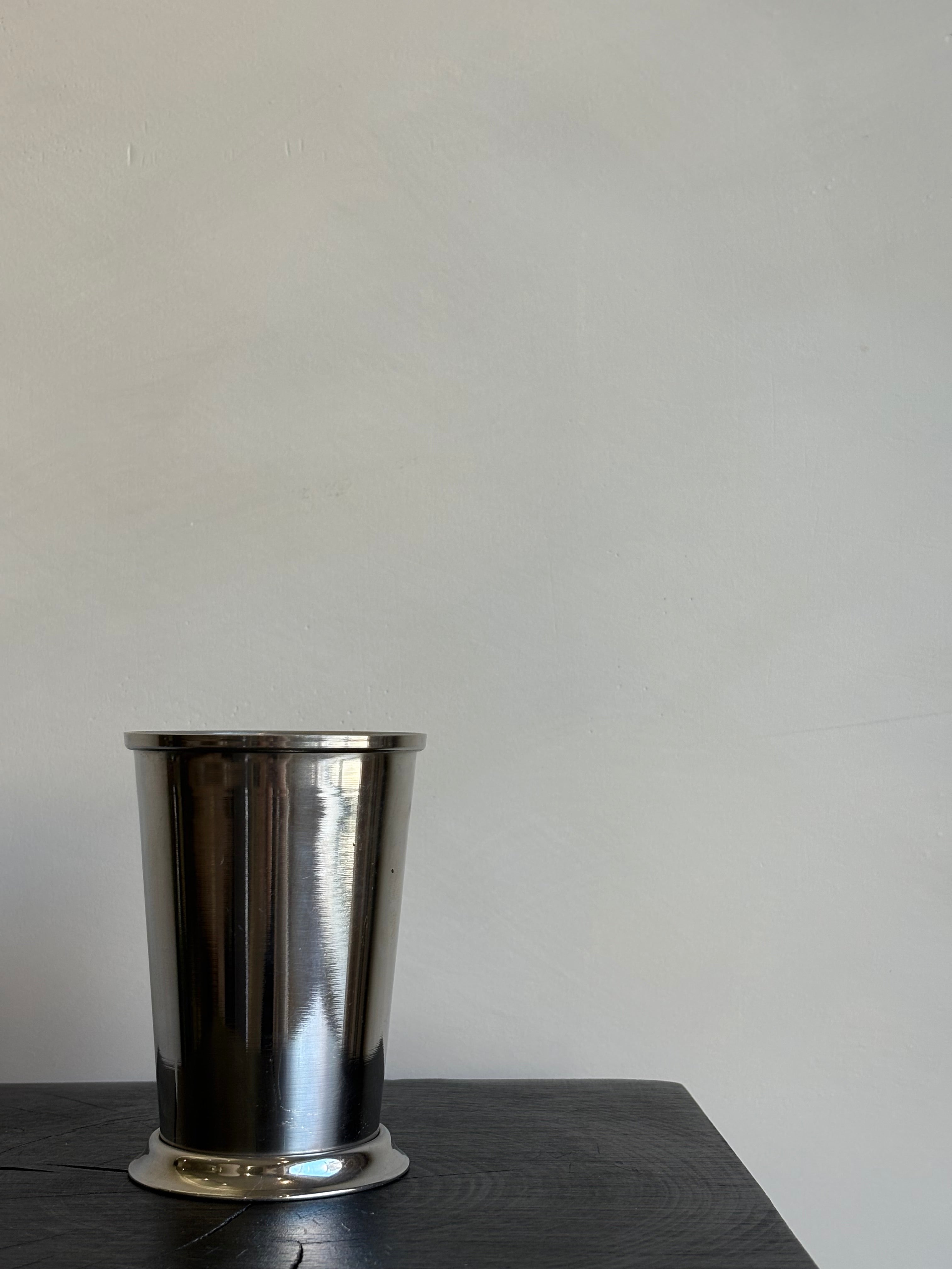 TALL CHROME VASE