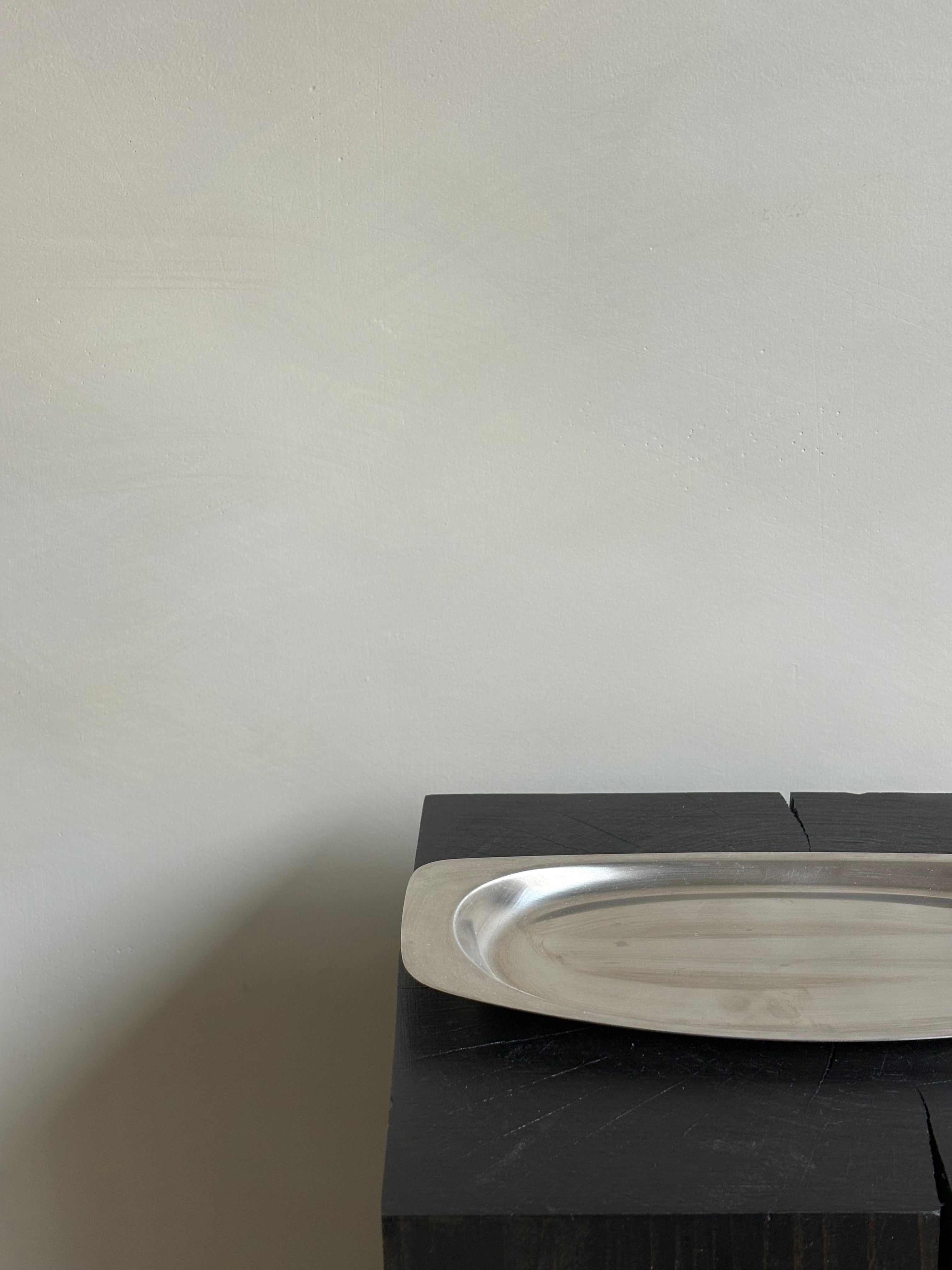 SMALL STAINLESS STEEL SERVING TRAY
