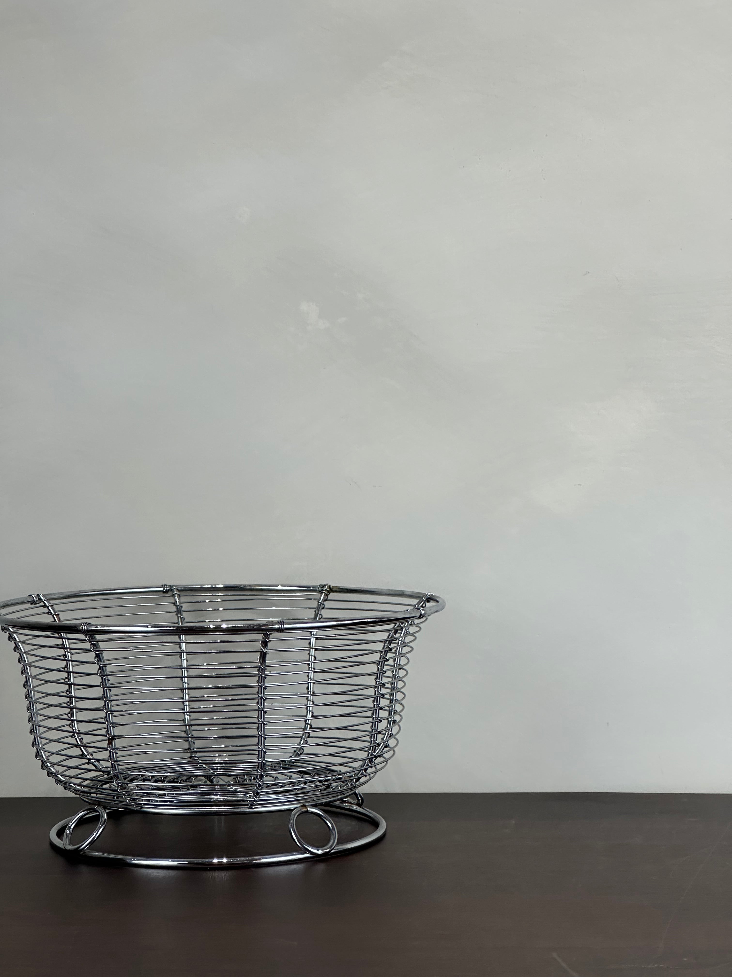 CHROME FRUIT BOWL