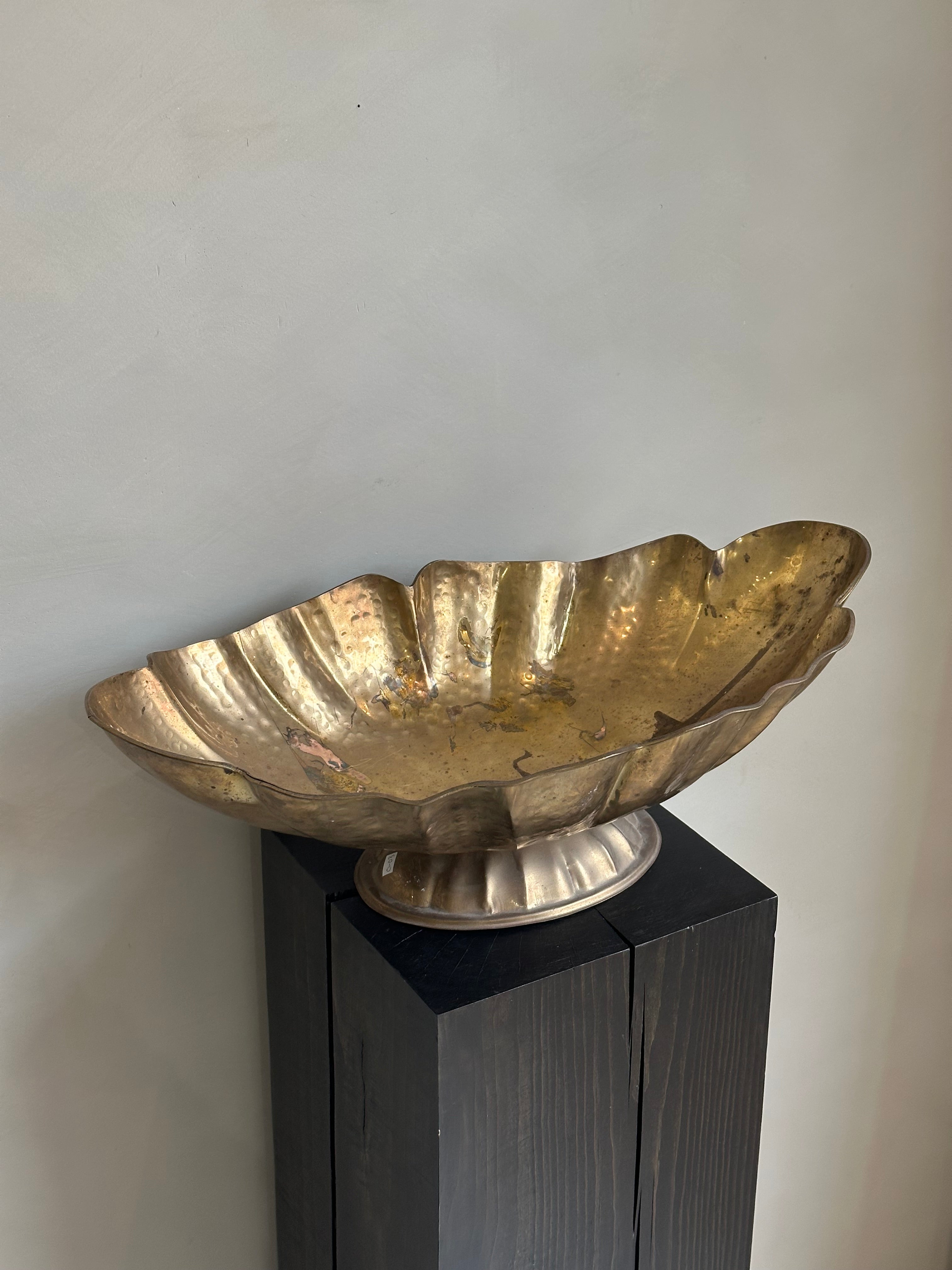 BRASS PEDESTAL TRAY