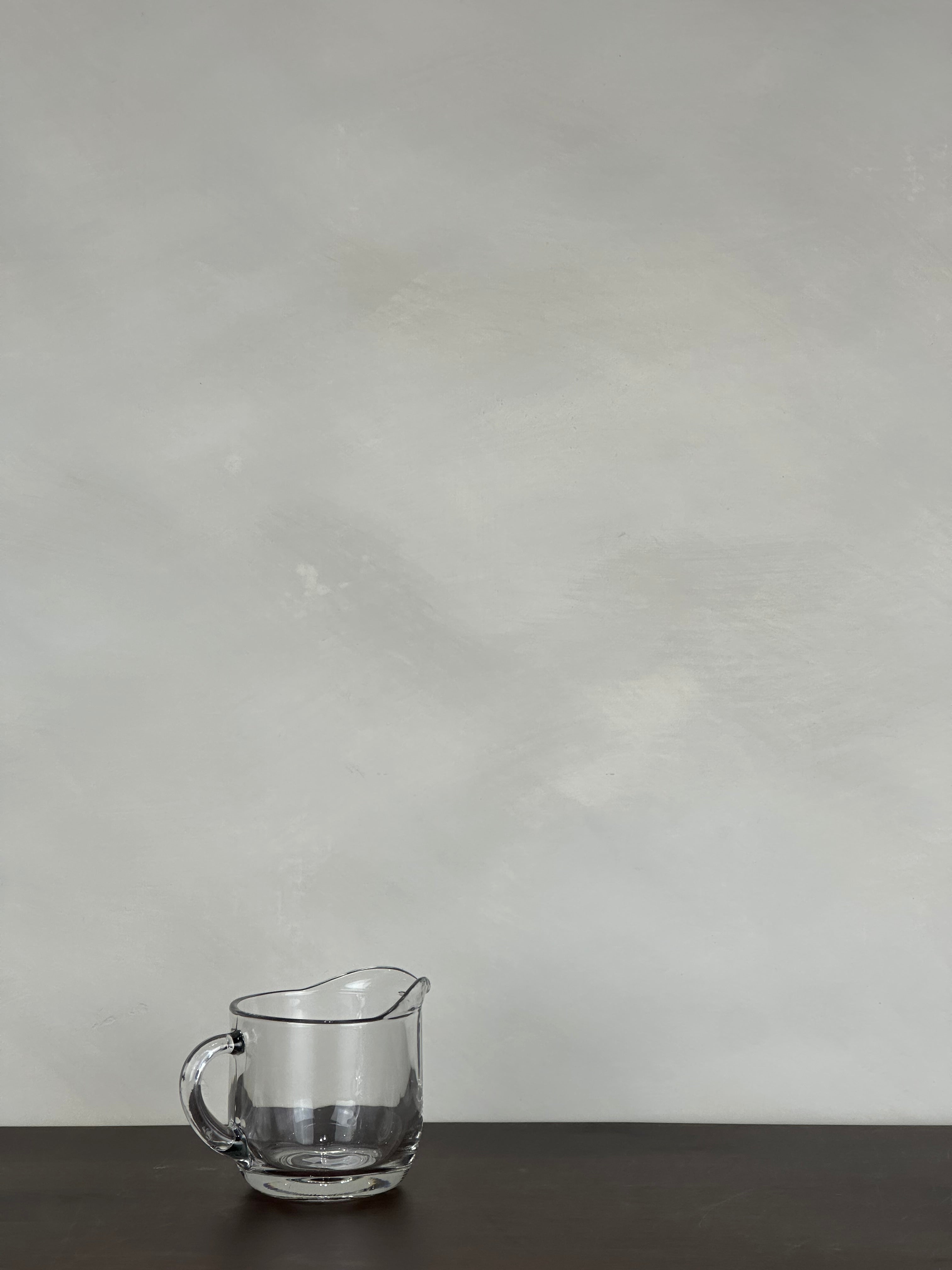 SMALL GLASS MILK PITCHER