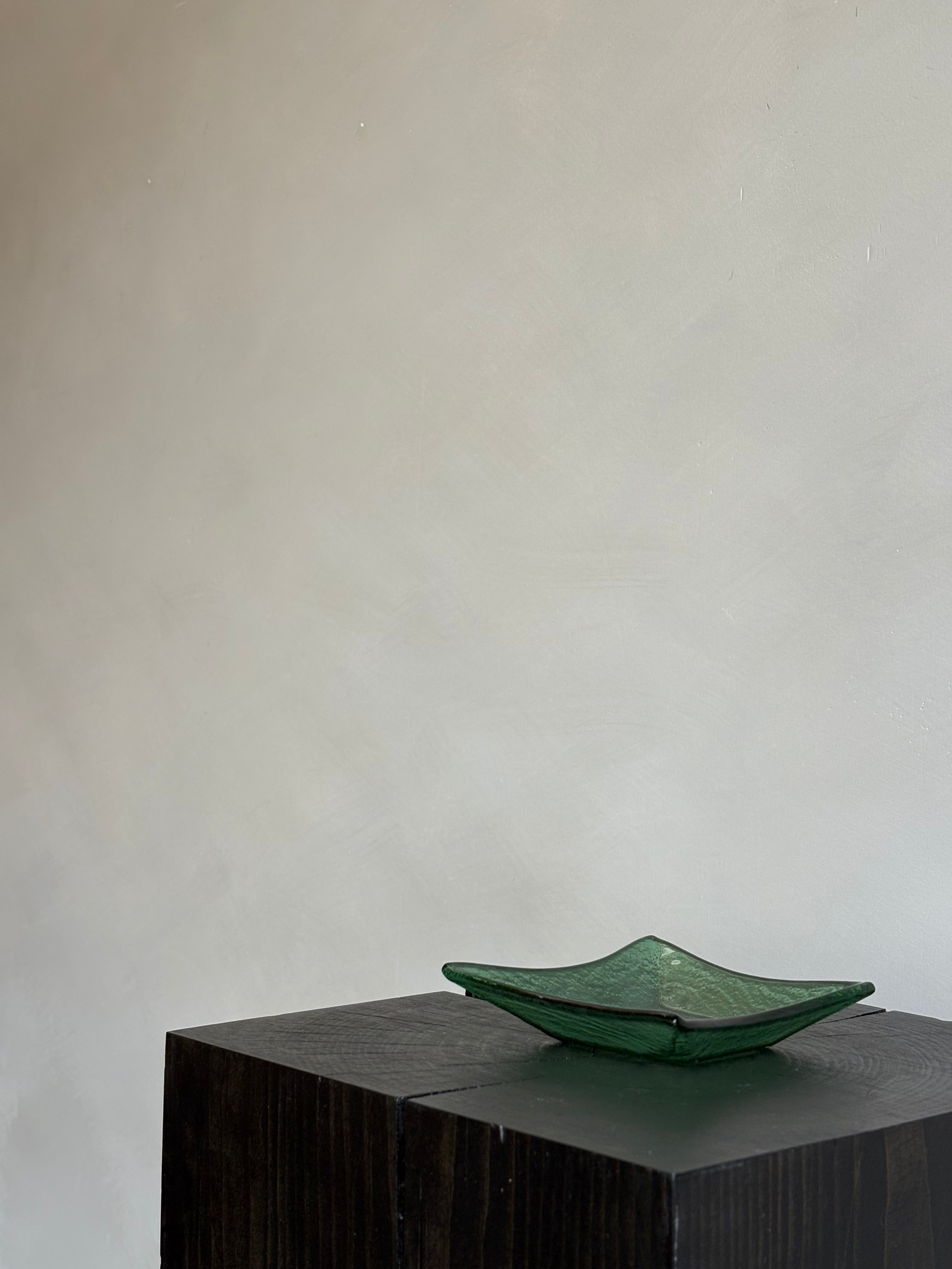 GREEN GLASS DISH