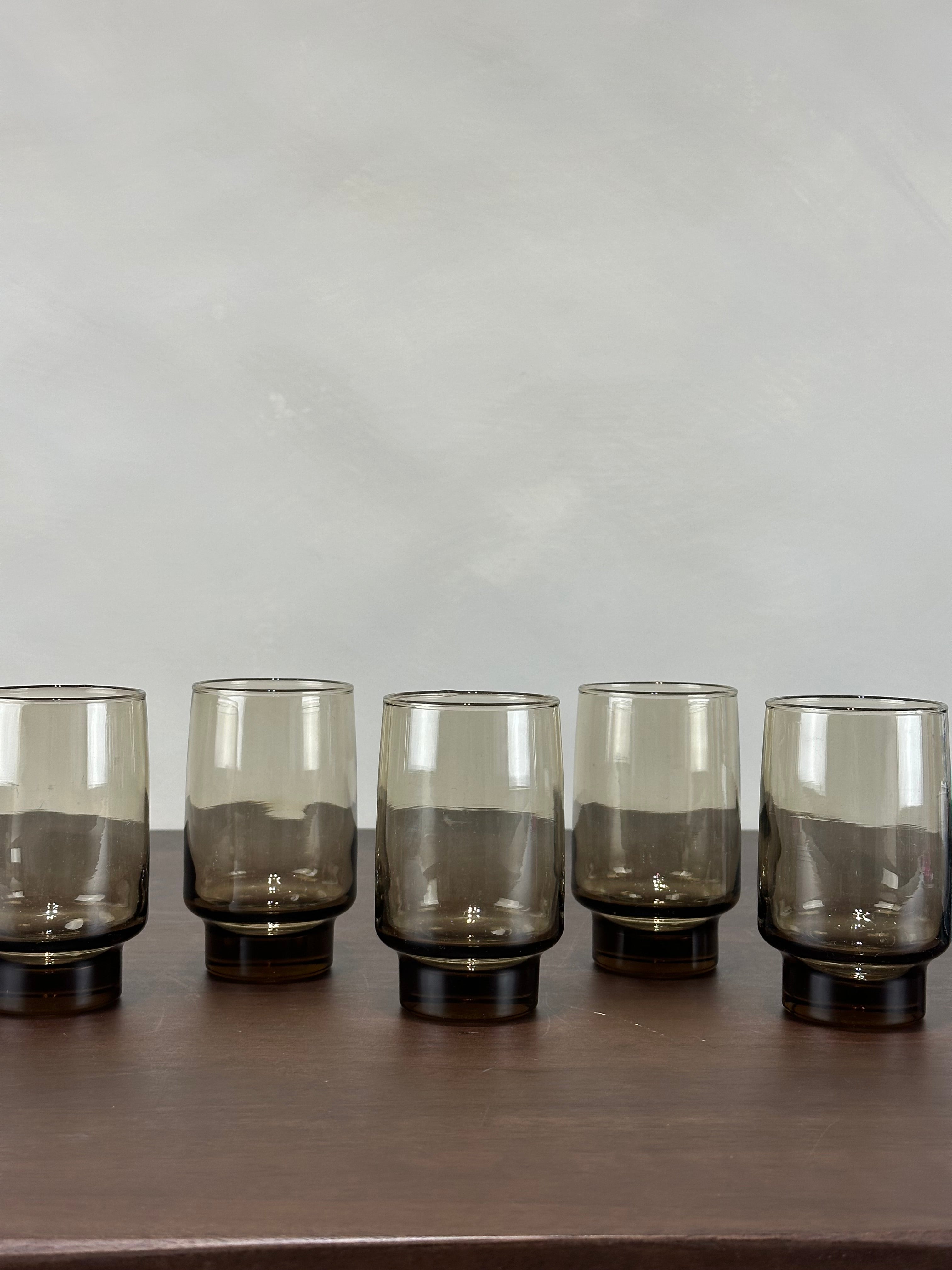 BROWN TINTED DRINKING GLASS