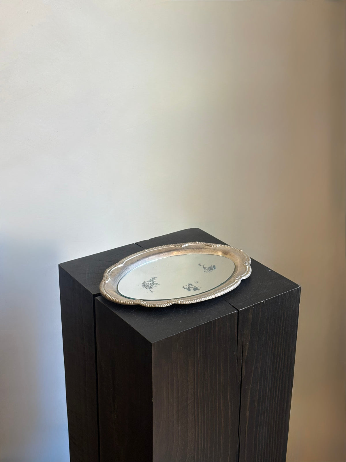 SILVER PLATED MIRROR TRAY