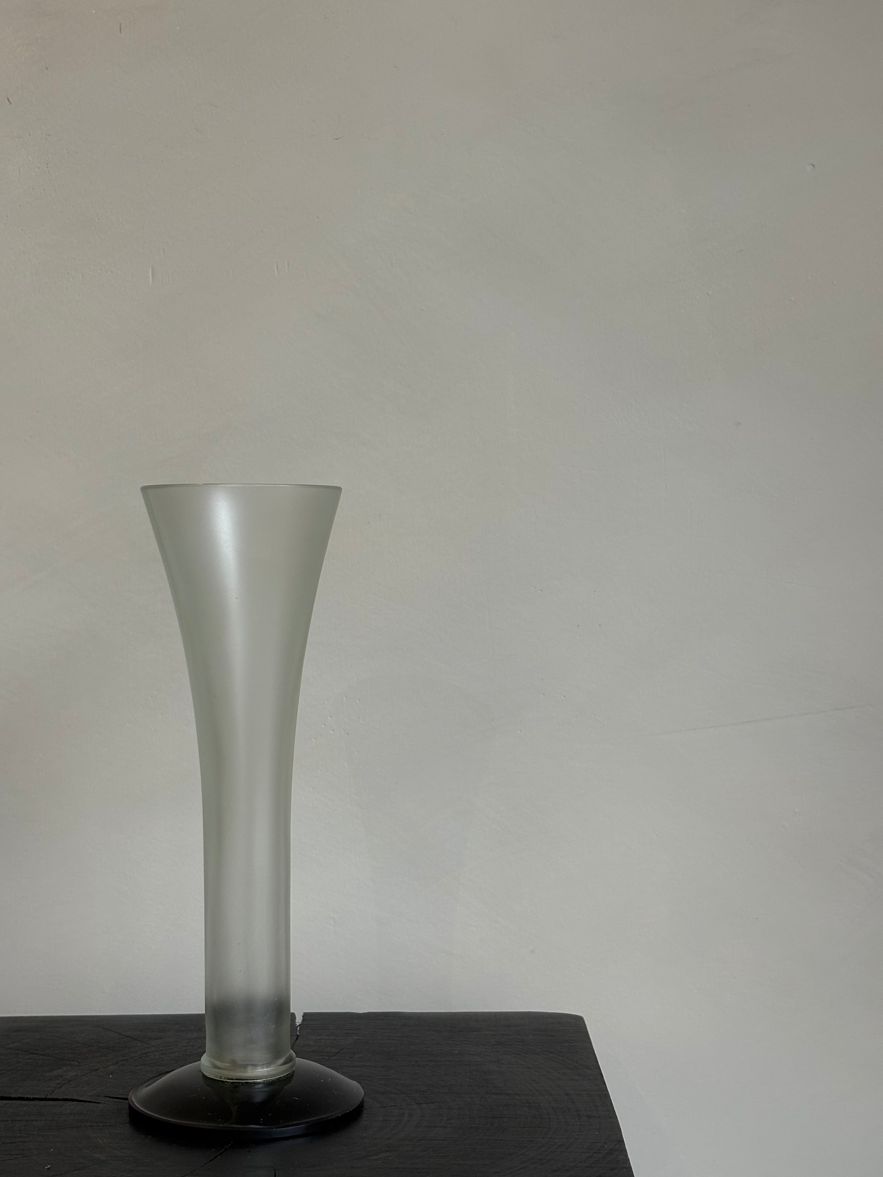 FROSTED FLUTE VASE