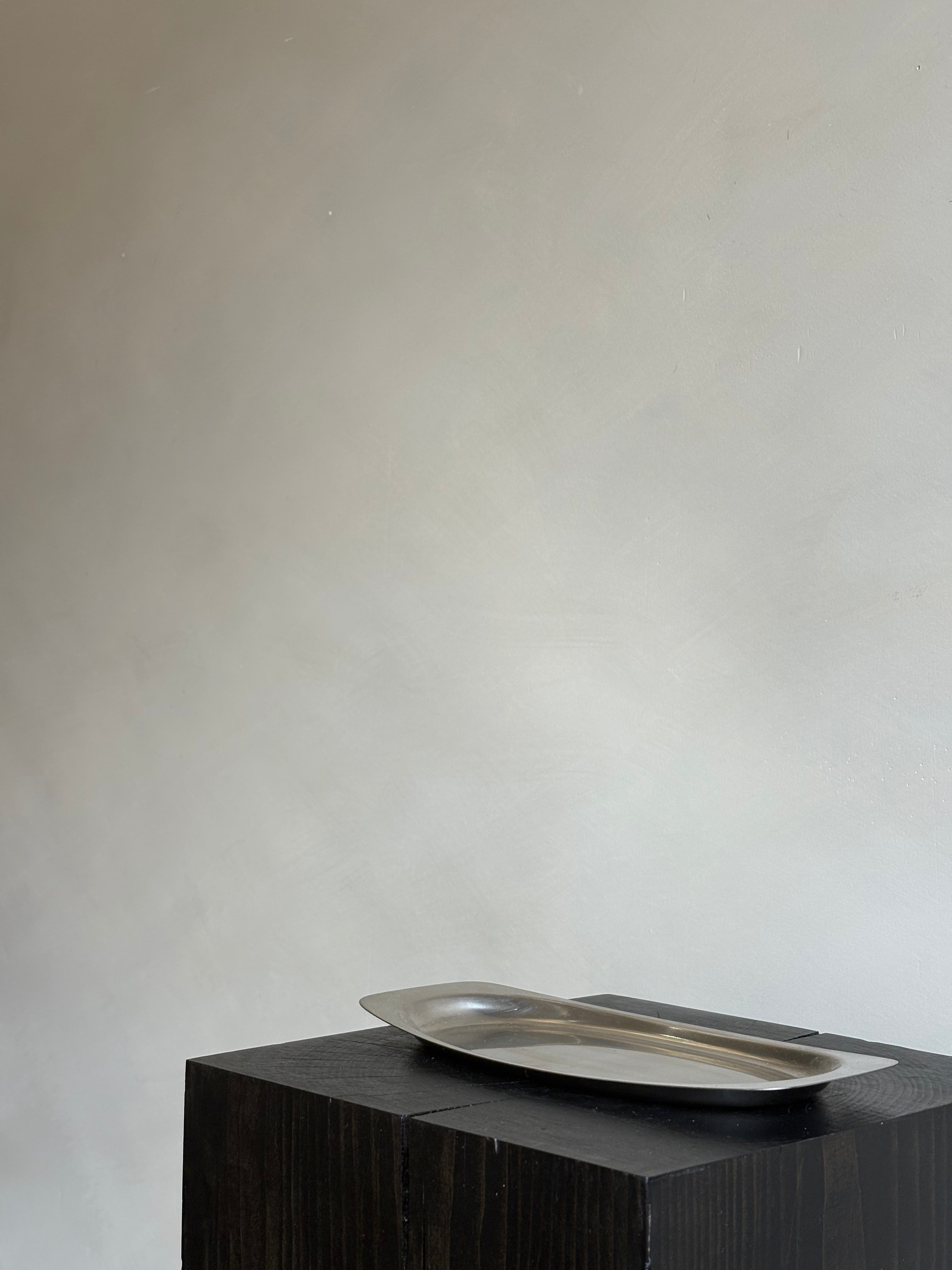 SMALL STAINLESS STEEL SERVING TRAY