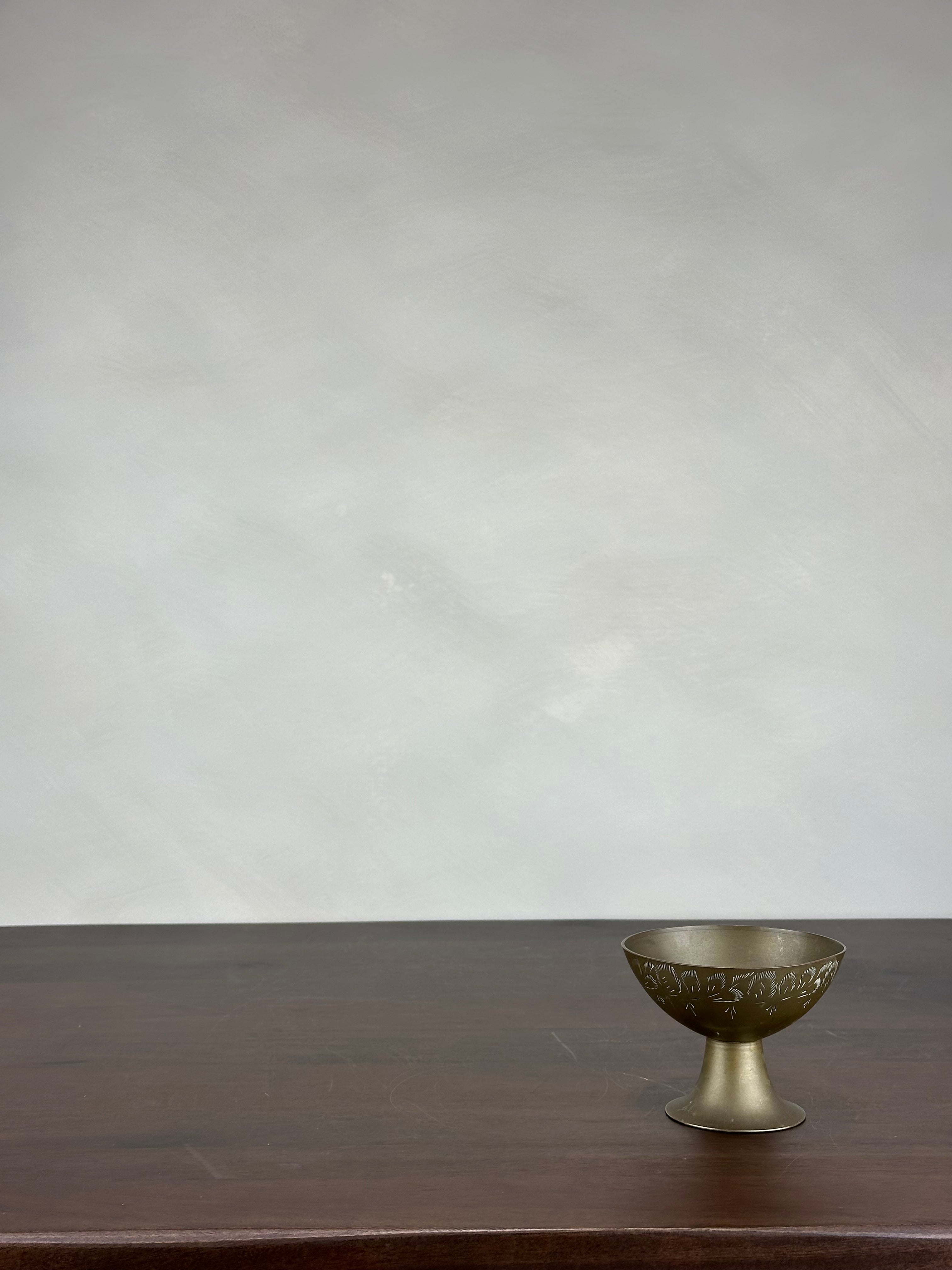 BRASS PEDESTAL BOWL