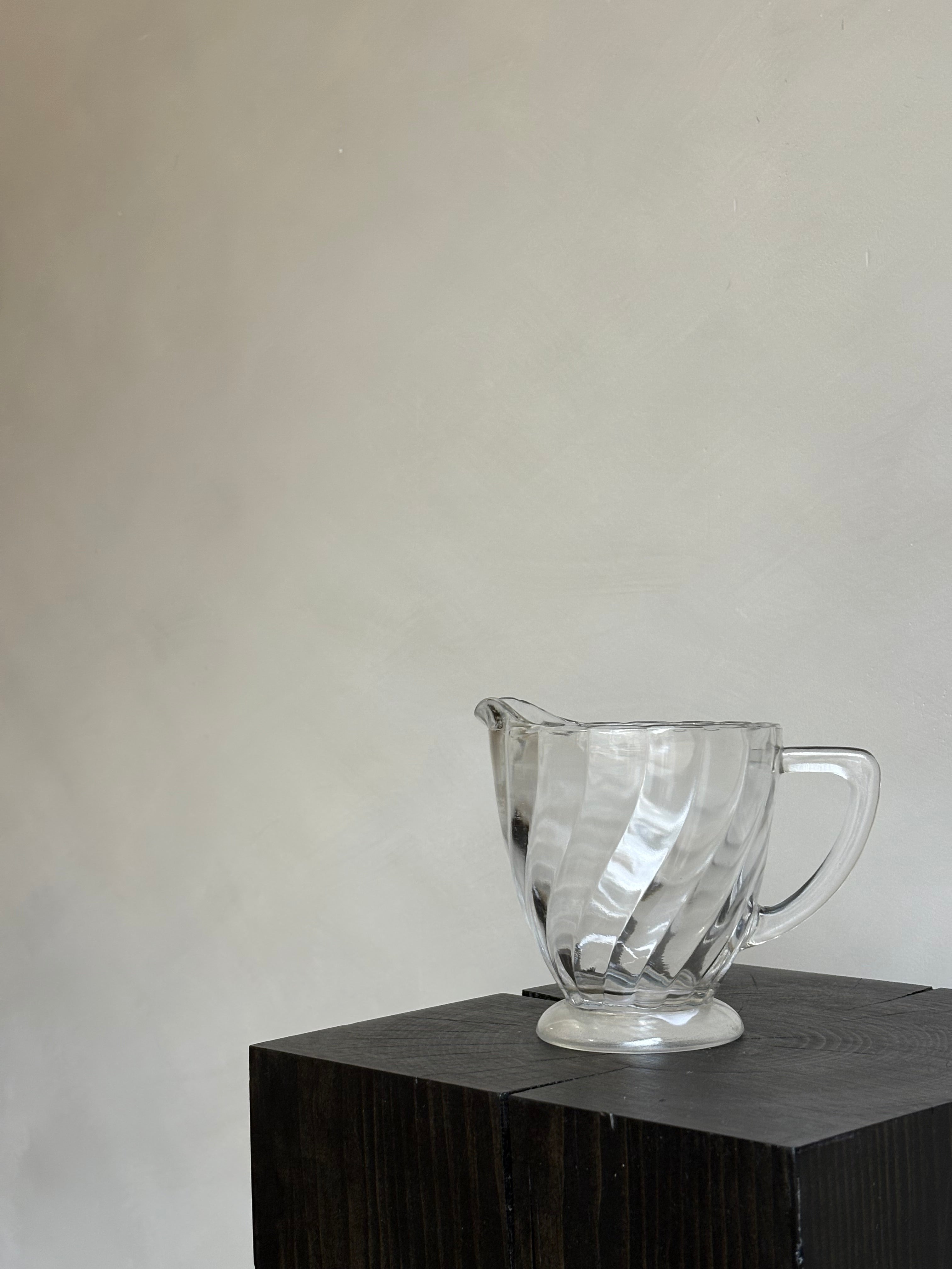 SWIRLED GLASS PITCHER