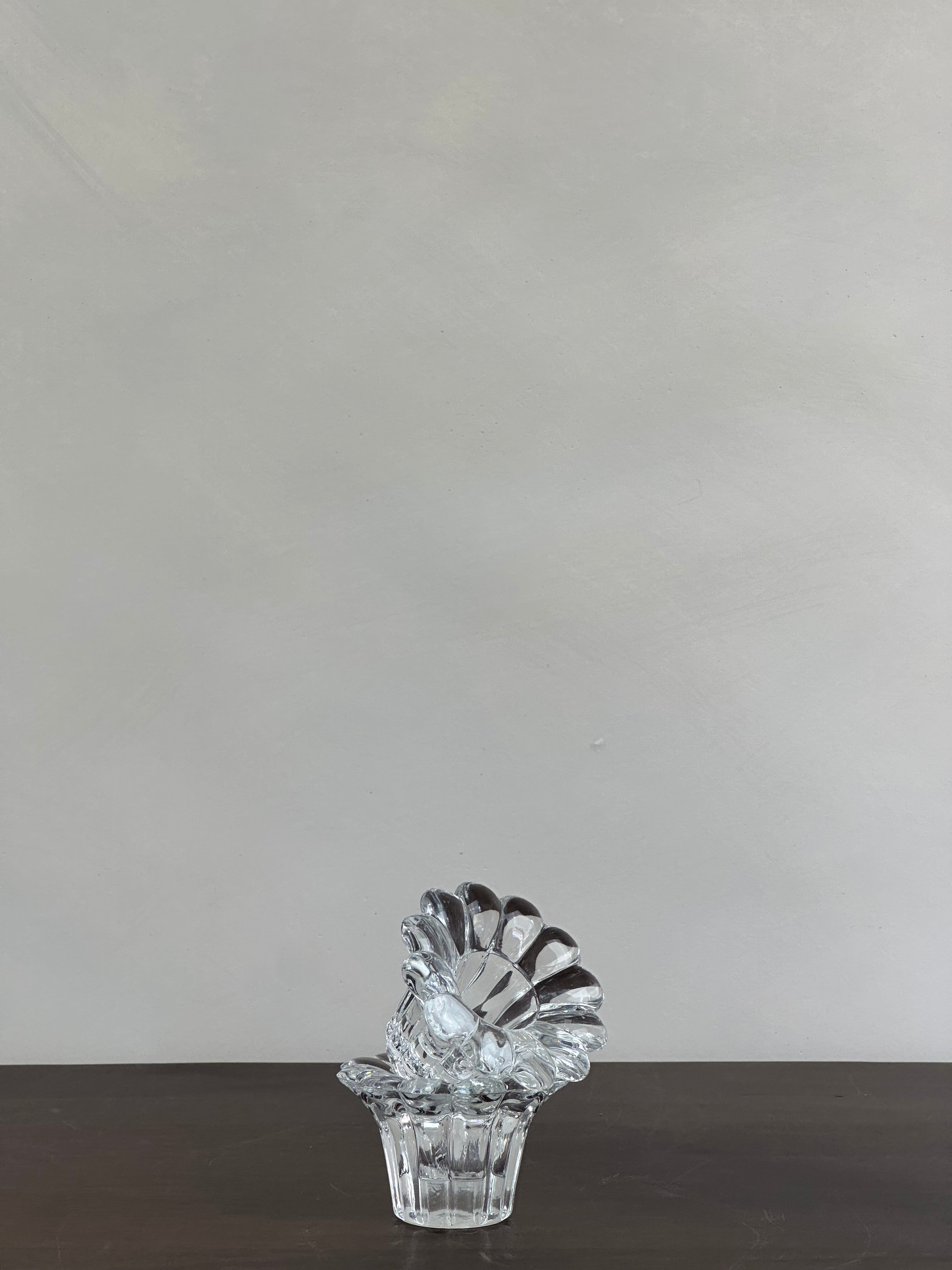 GLASS FLORAL CANDLE HOLDER