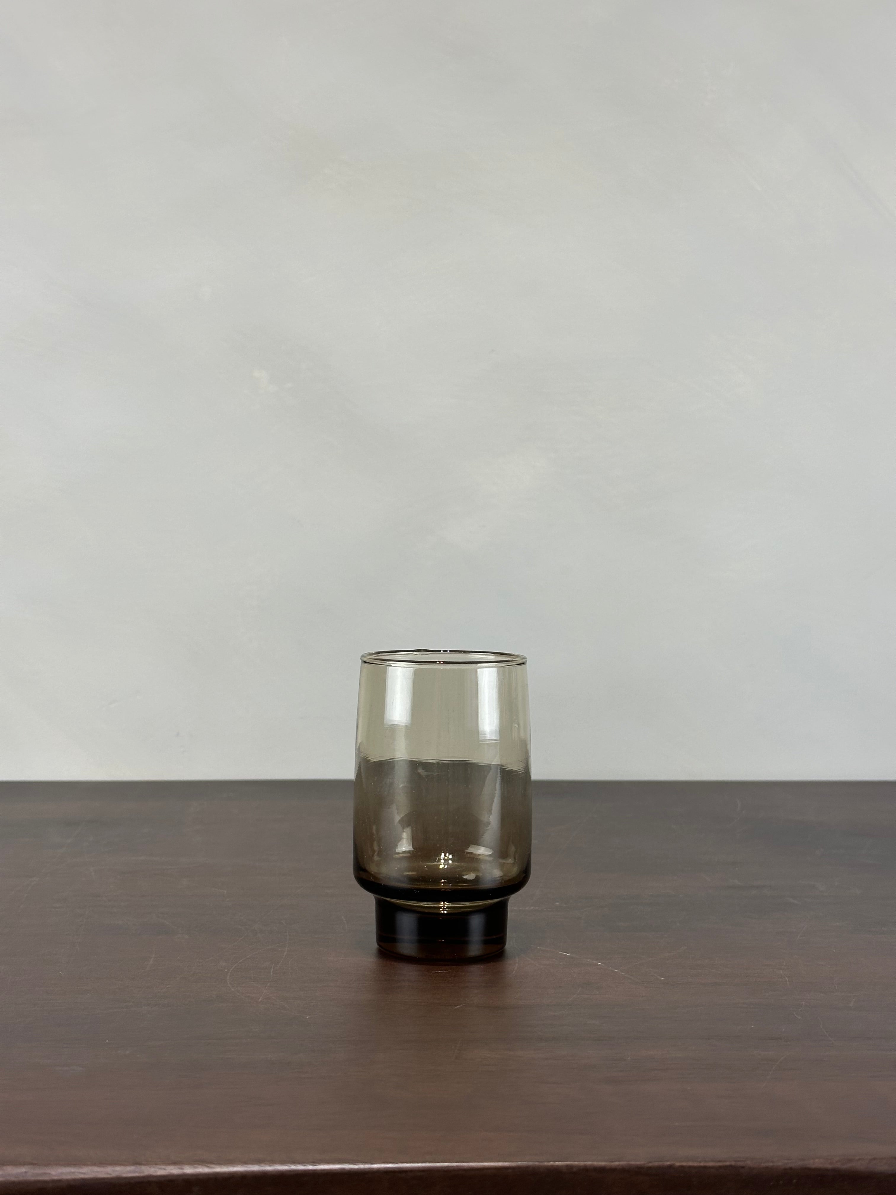 BROWN TINTED DRINKING GLASS