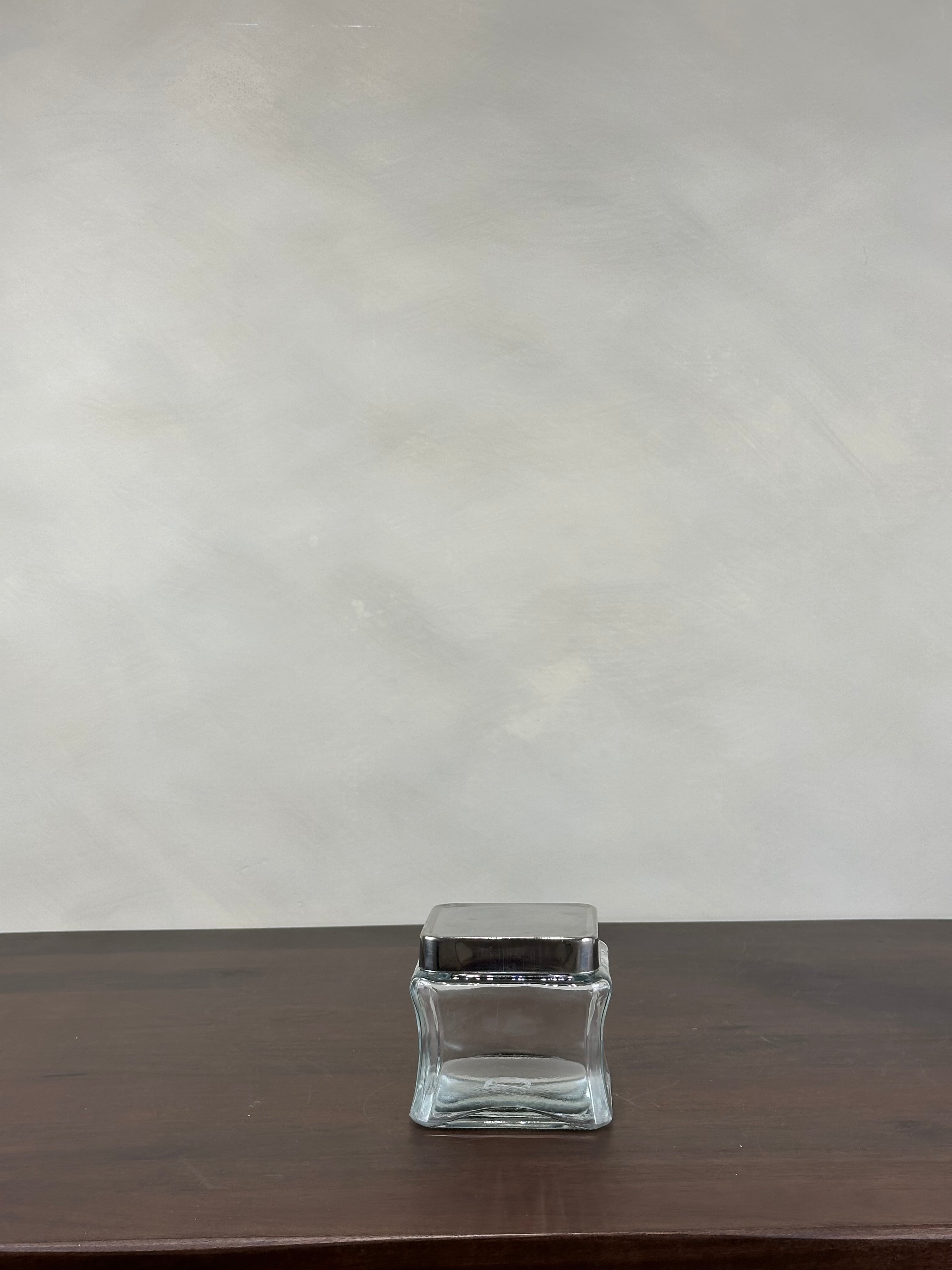 SQUARE GLASS JAR - X/SMALL