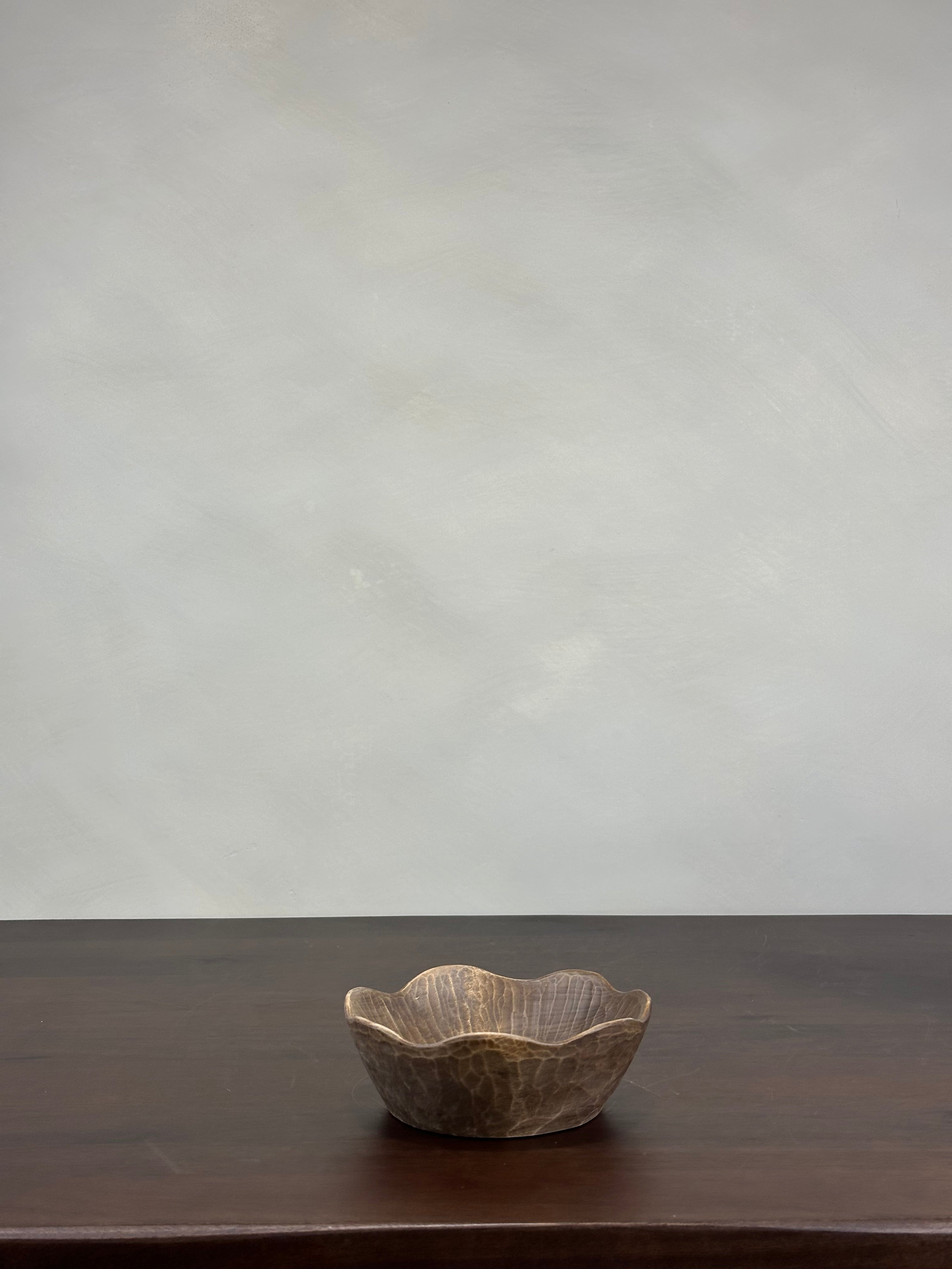 FLORAL WOODEN BOWL