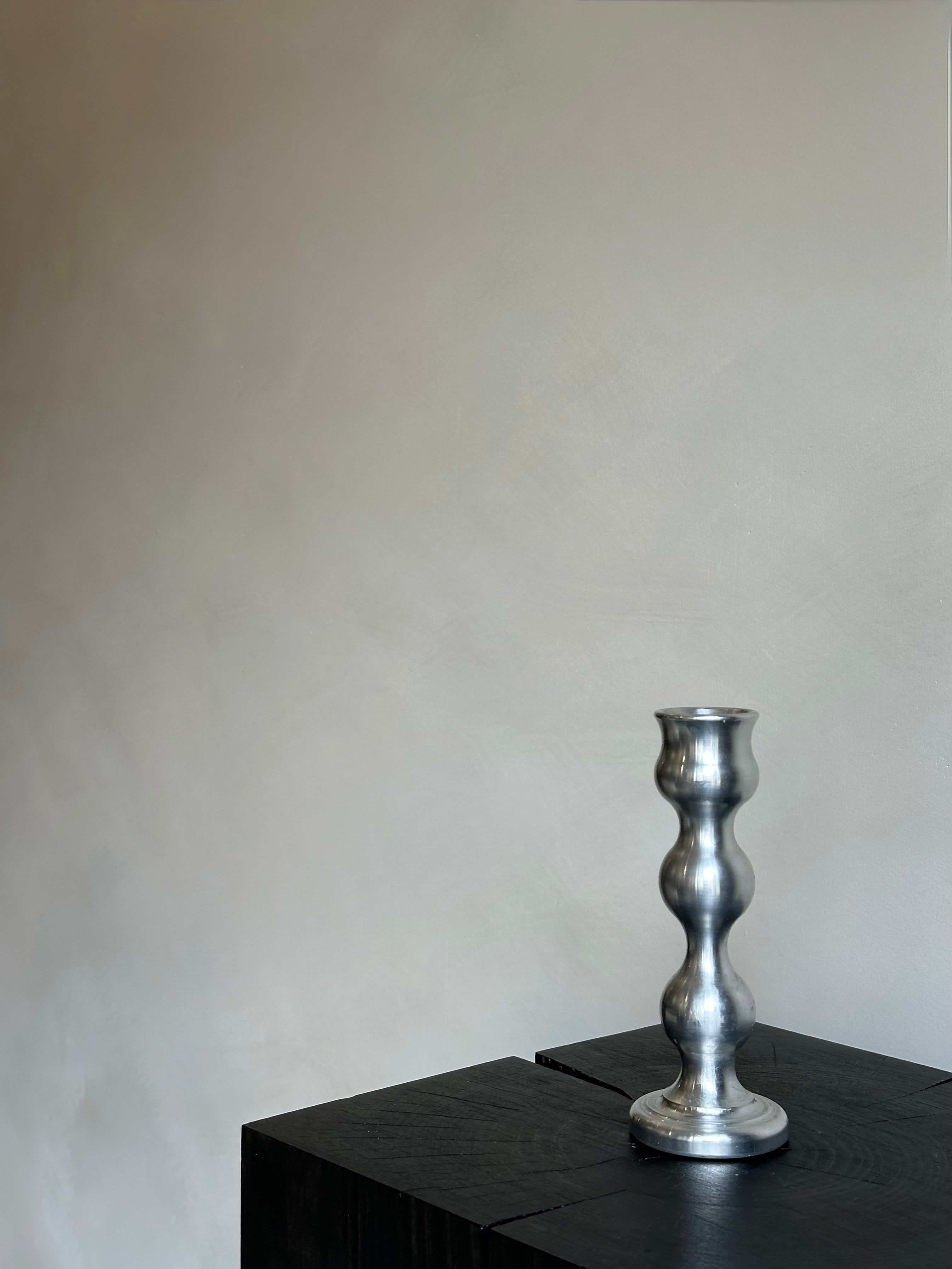 CHROME BUBBLED CANDLE STICK