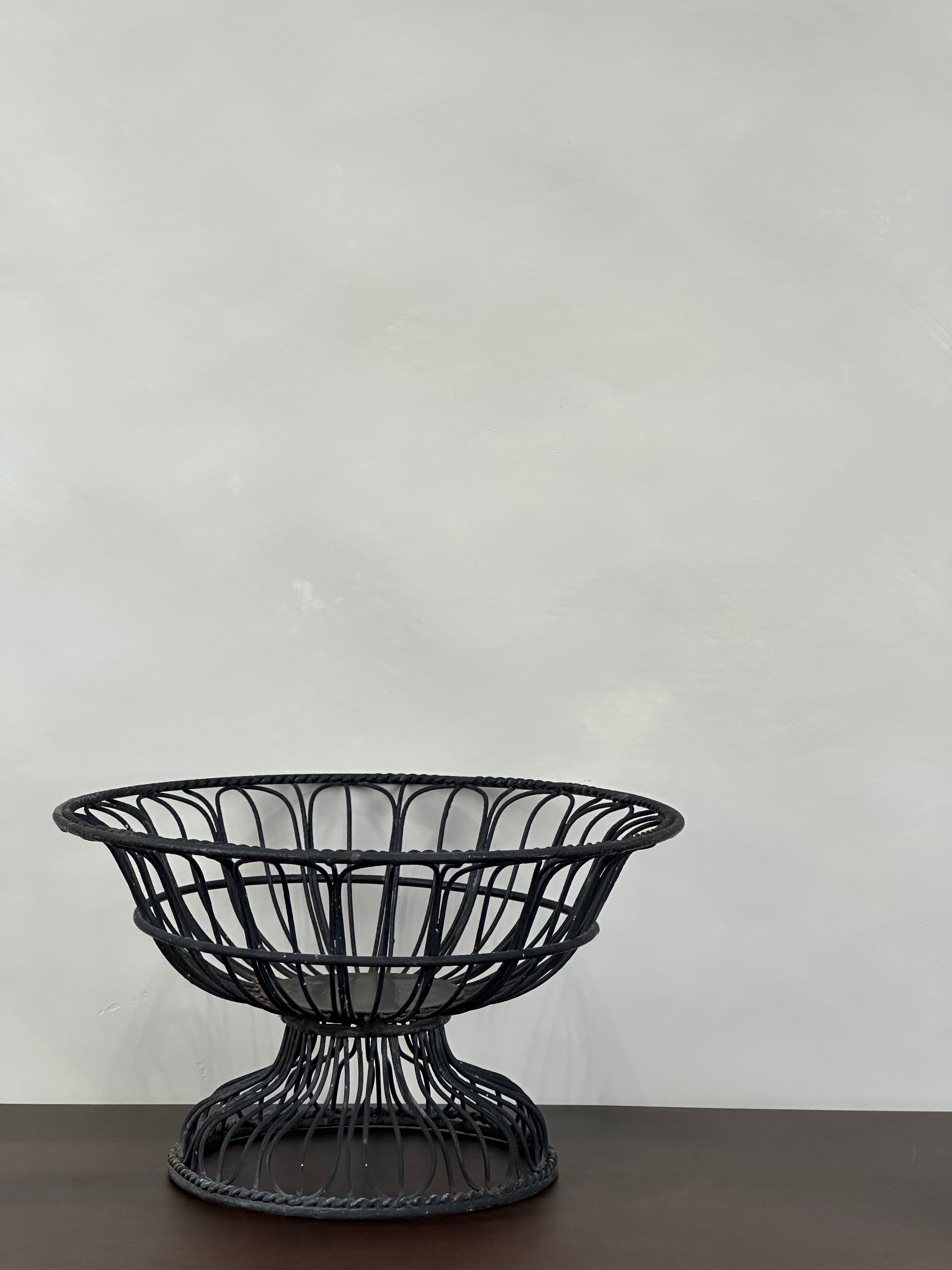 PEDESTAL METAL BOWL - LARGE