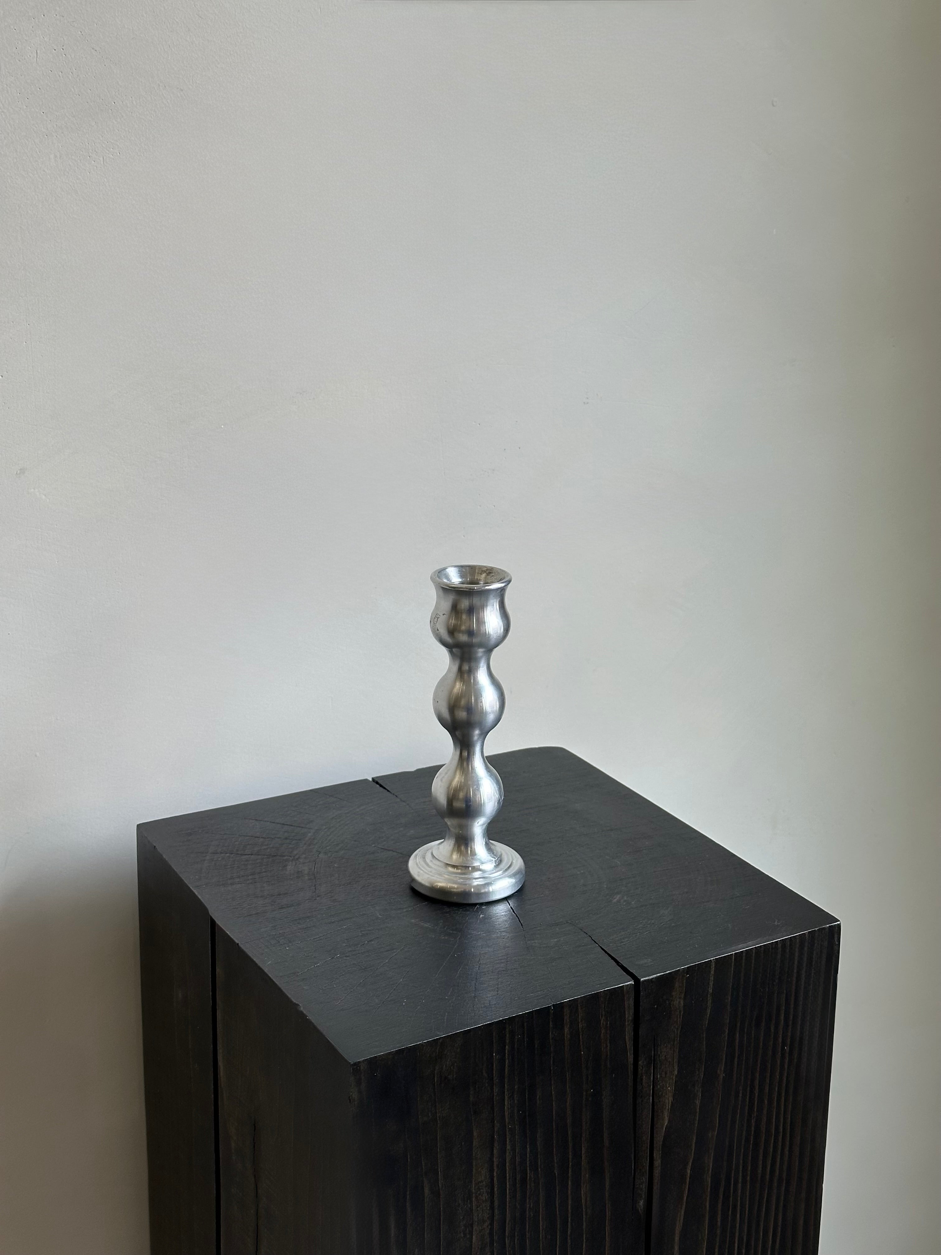 CHROME BUBBLED CANDLE STICK
