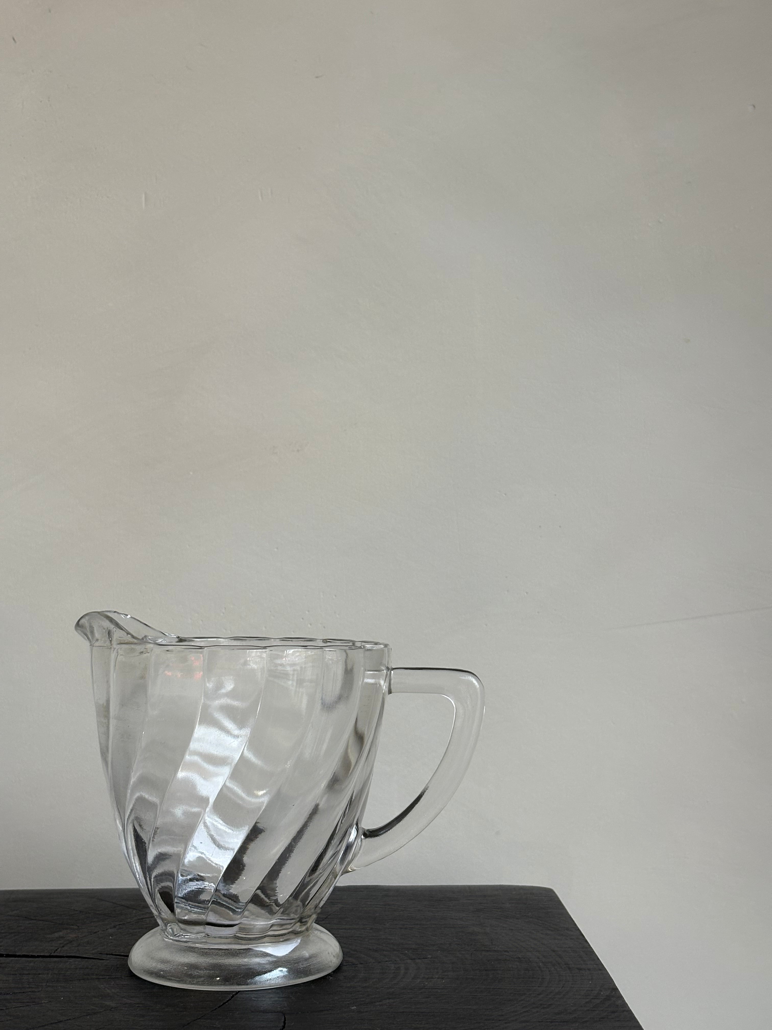 SWIRLED GLASS PITCHER