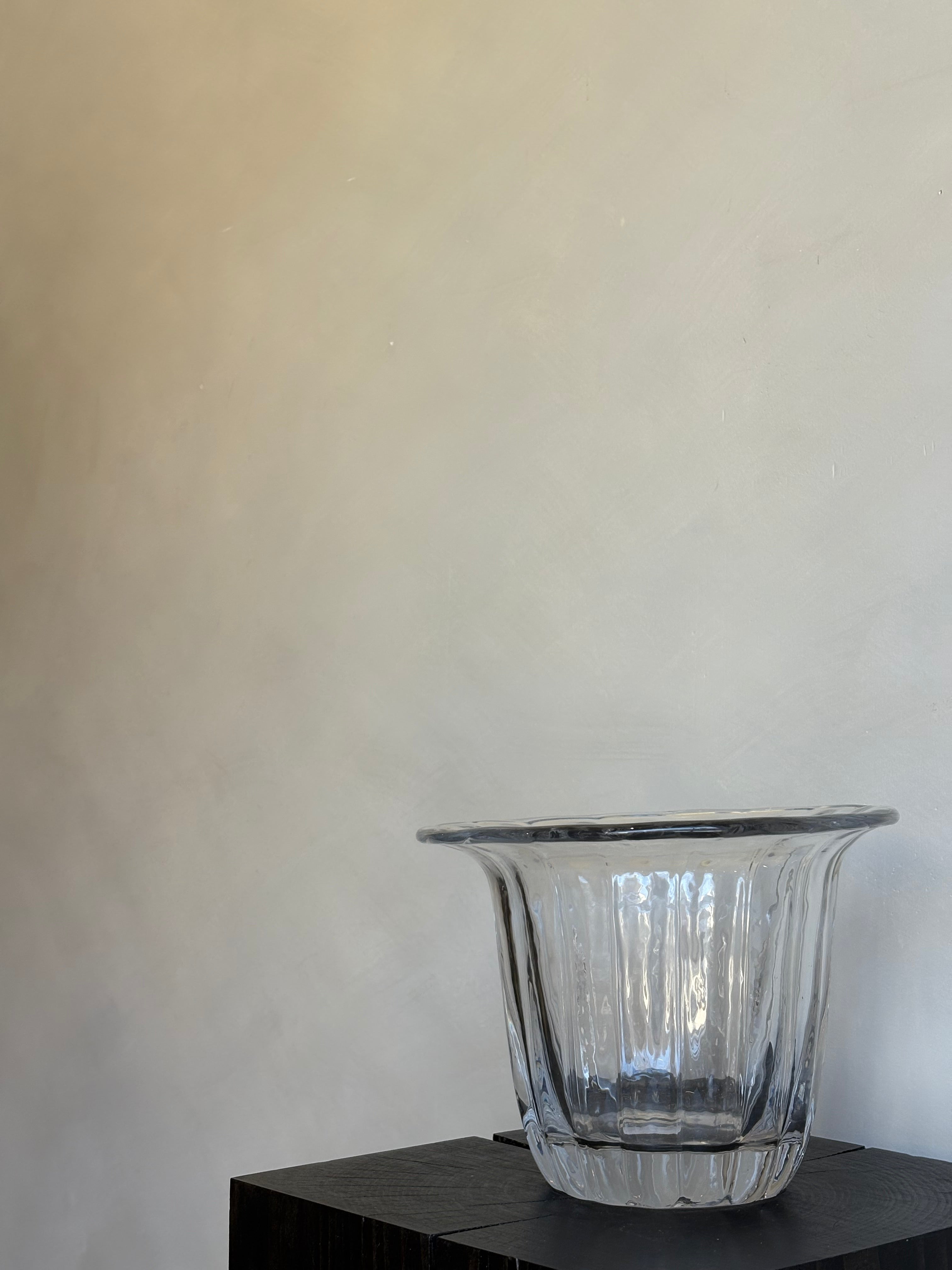 WIDE GLASS VASE