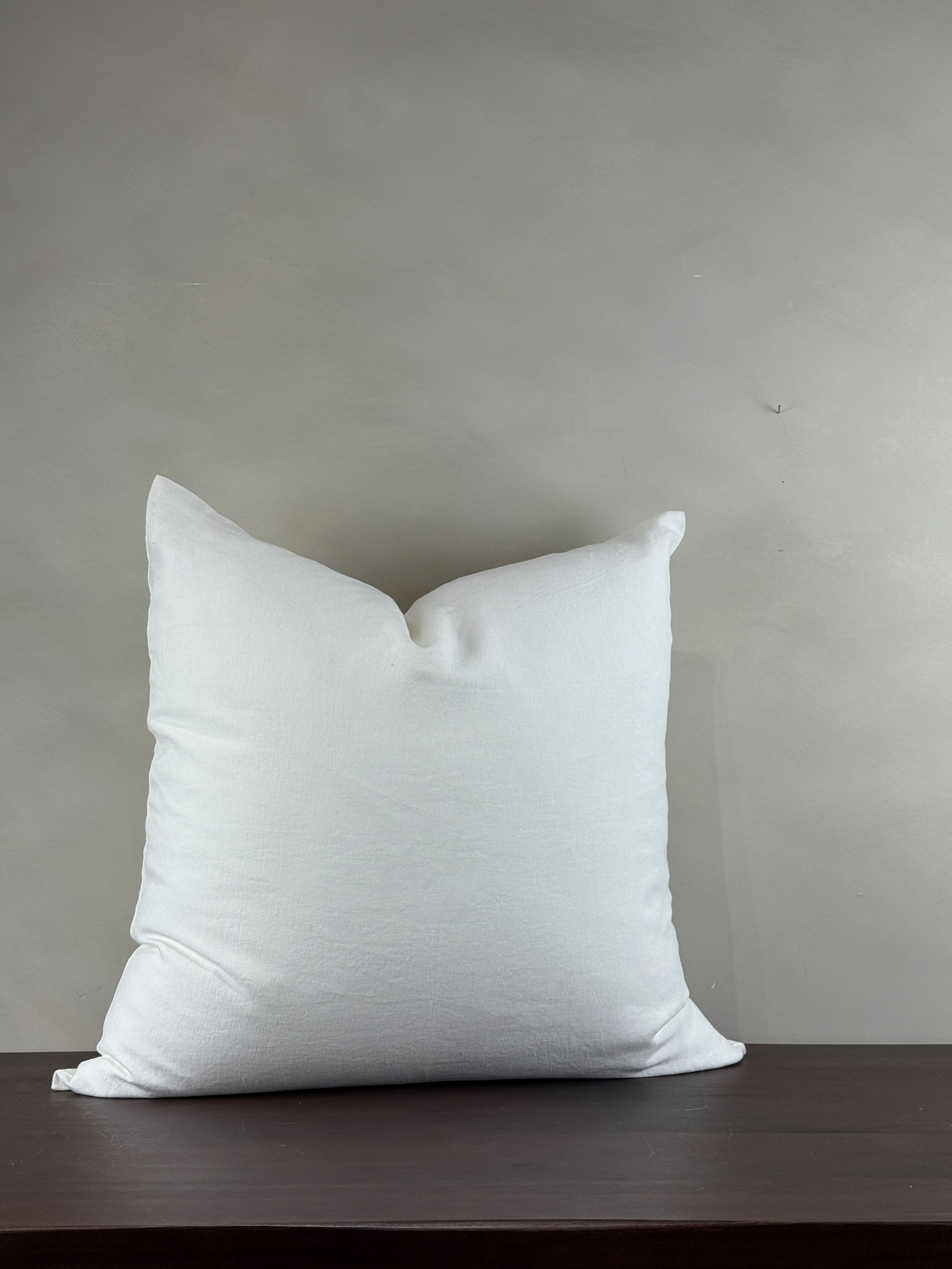 24" SOLID LINEN PILLOW COVER | IVORY | BLVG COLLECTION