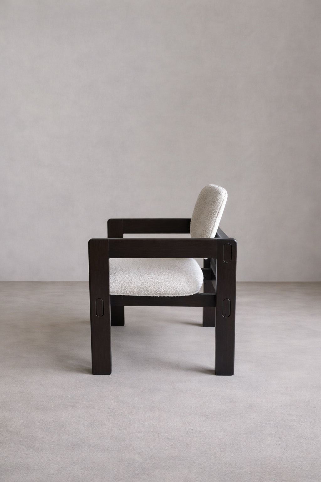Vintage 1980s European Oak Sculptural Armchair – Restored