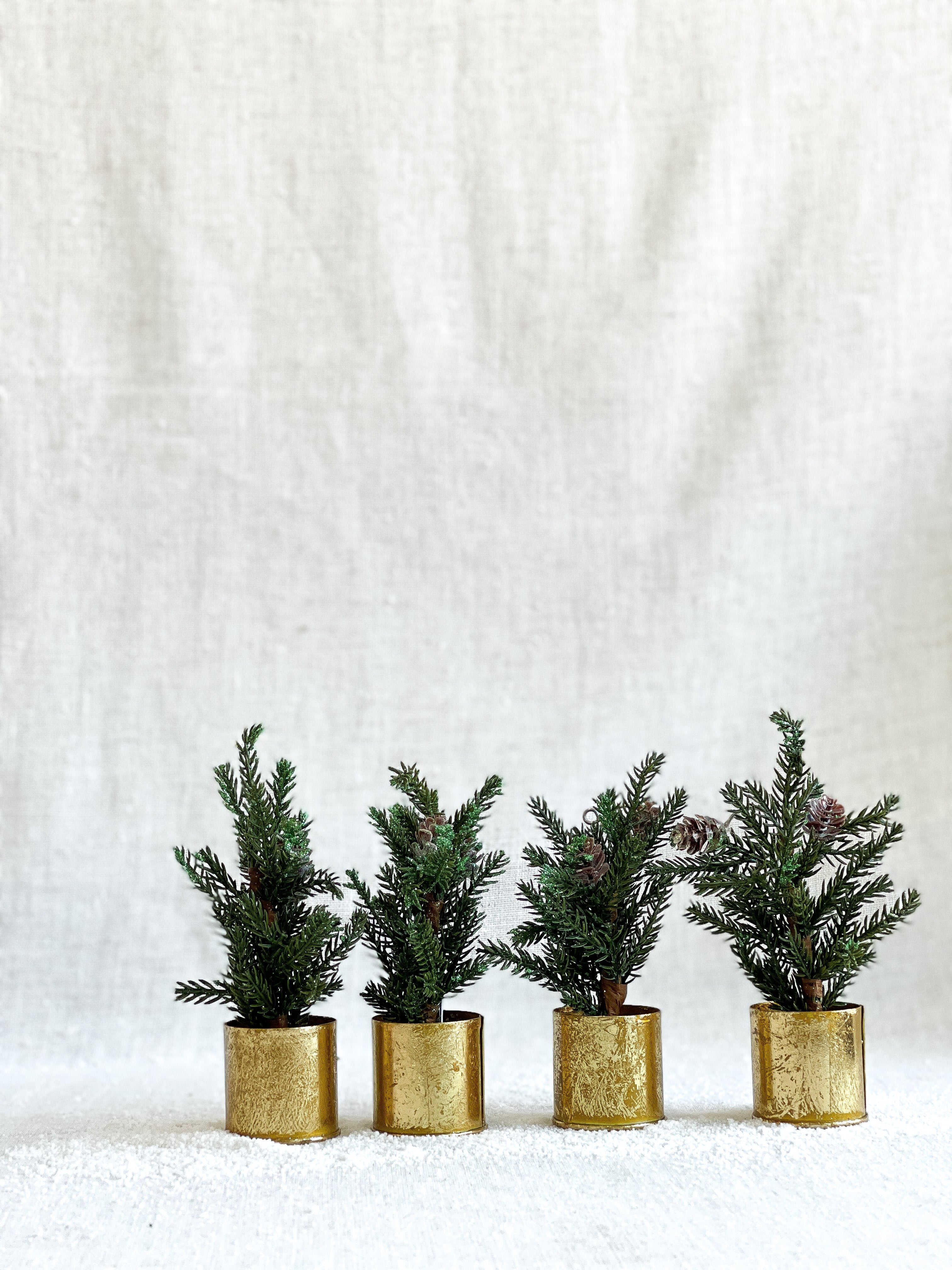 FAUX PINE TREE PLACE CARD HOLDERS