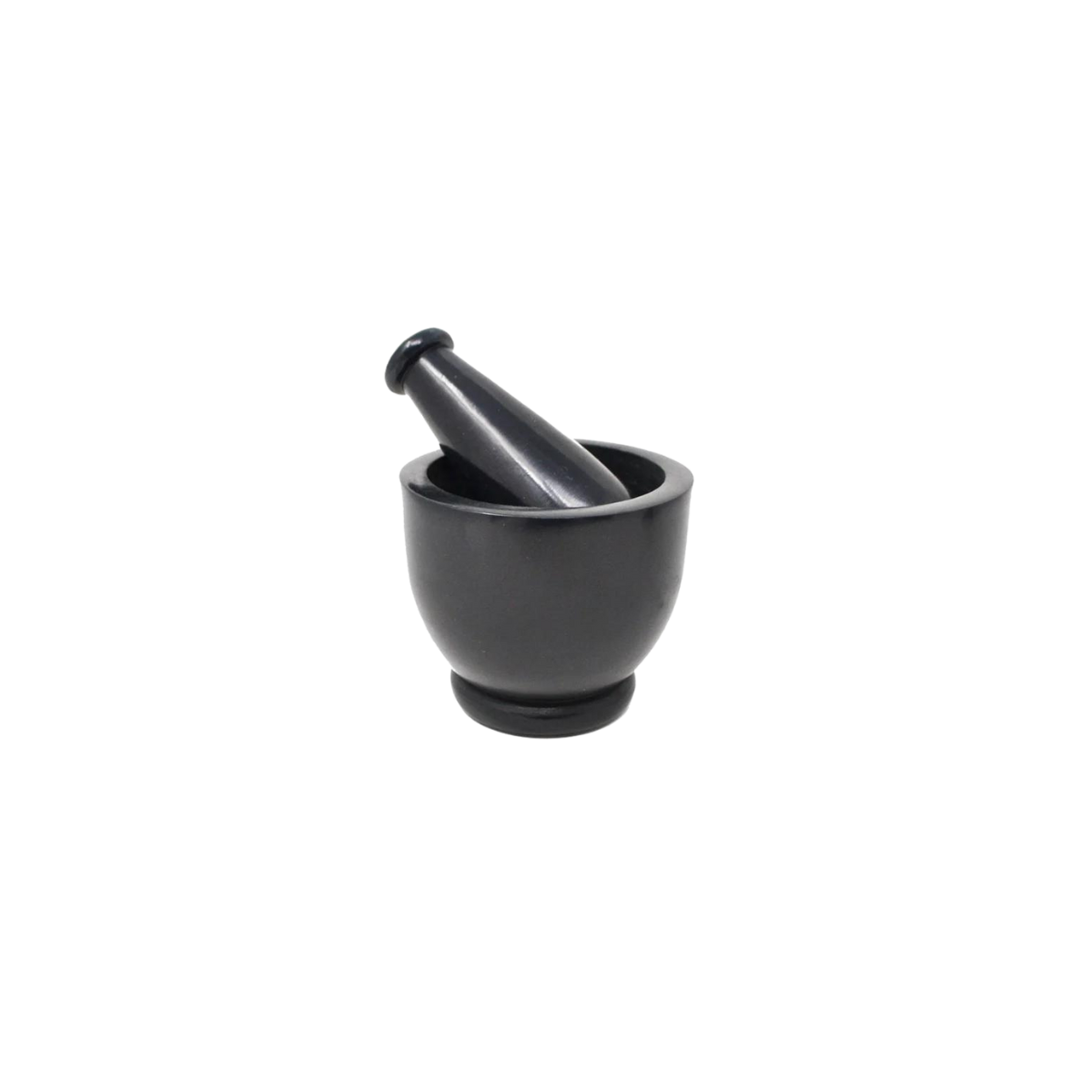 PESTLE + MORTAR STEATITE BLACK