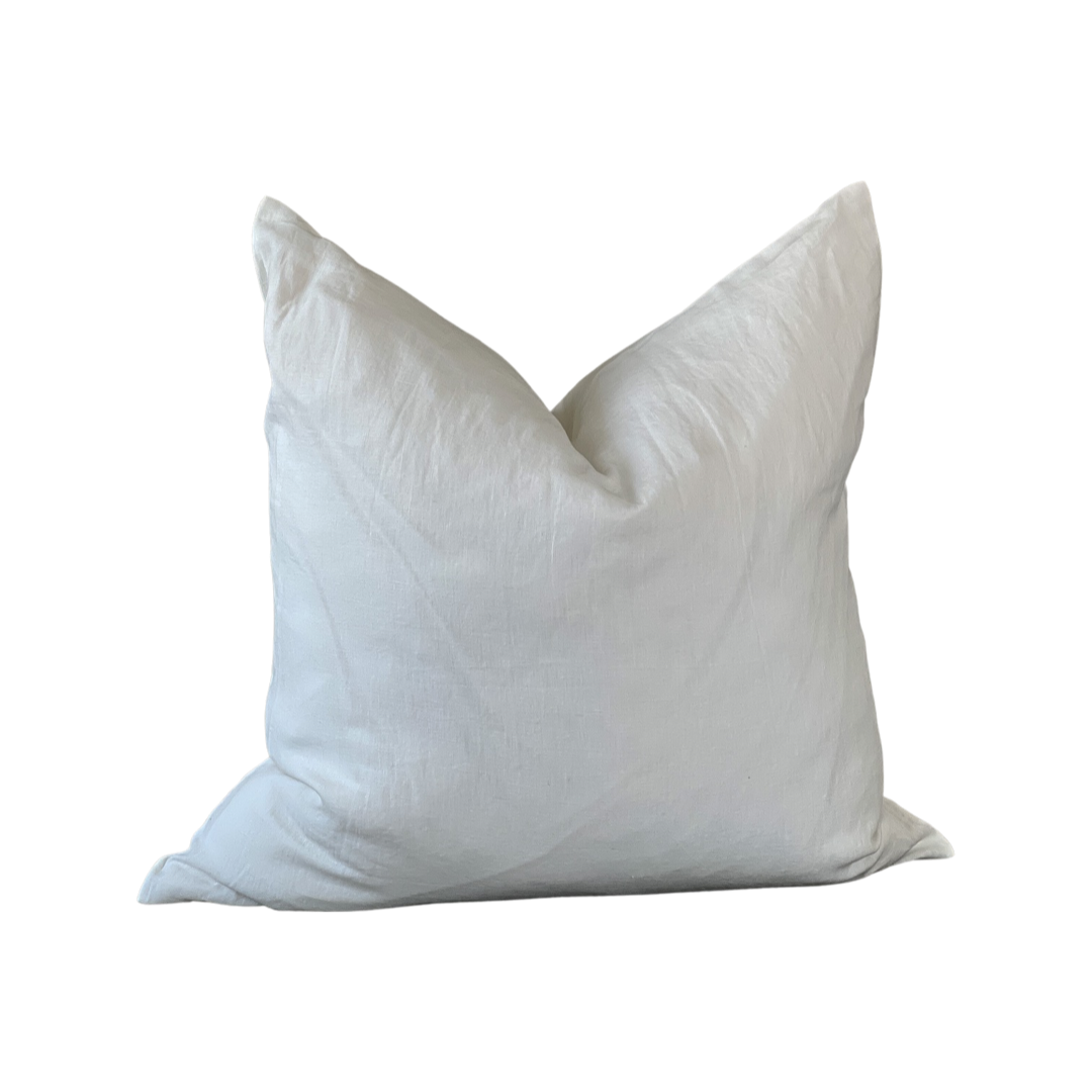 24" SOLID LINEN PILLOW COVER | IVORY | BLVG COLLECTION